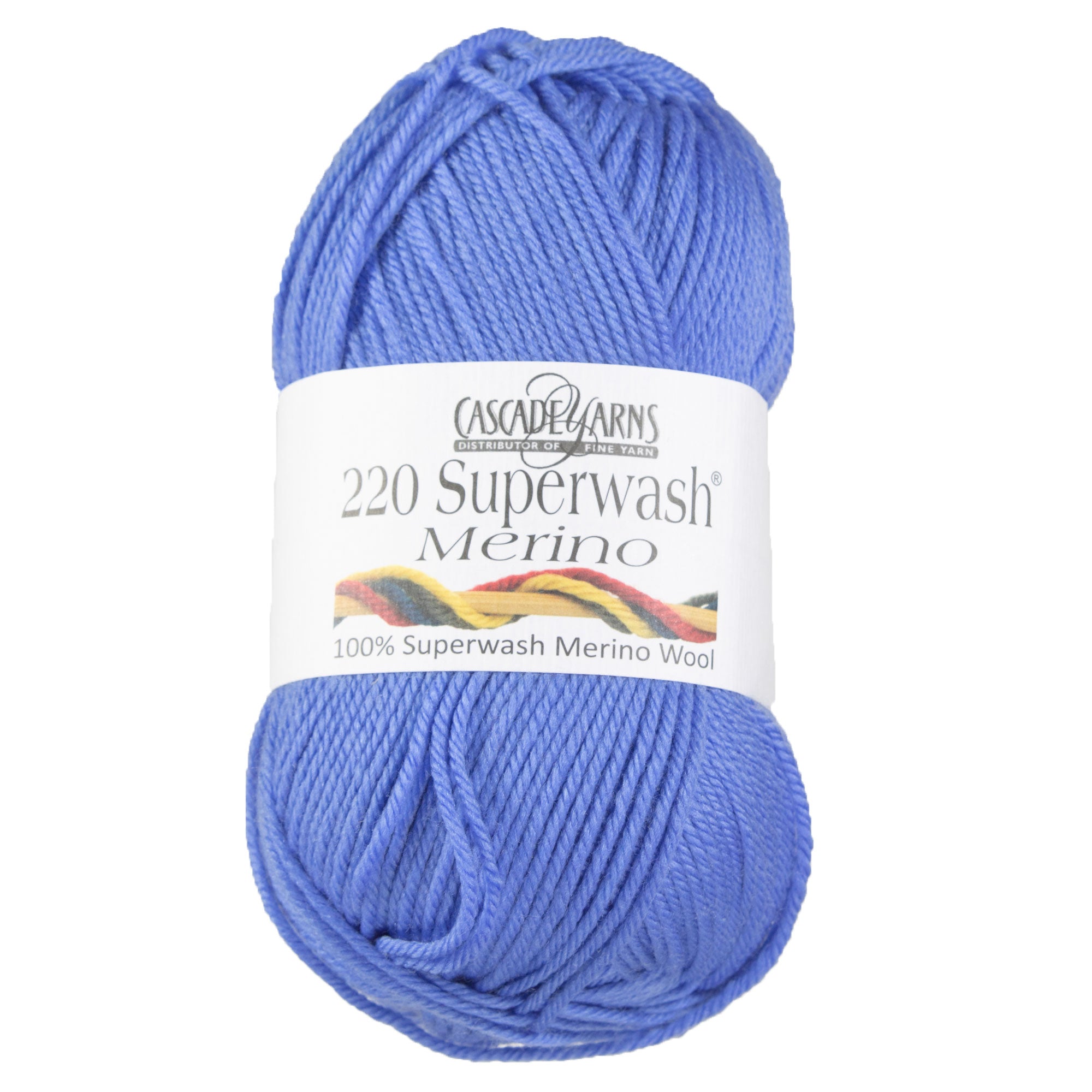 Cascade Yarns 220 Superwash Merino Yarn - Machine Washable, 032 Medium Blue