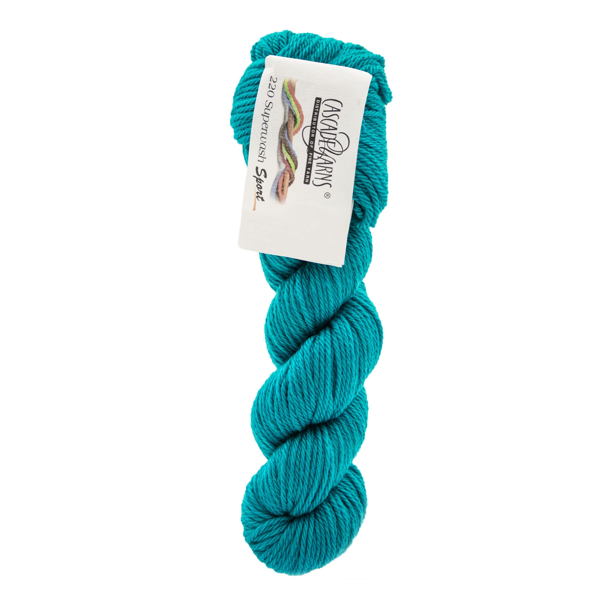 Cascade Yarns 220 Superwash Sport Yarn in 810 Teal - Ideal for Non - Felting Projects