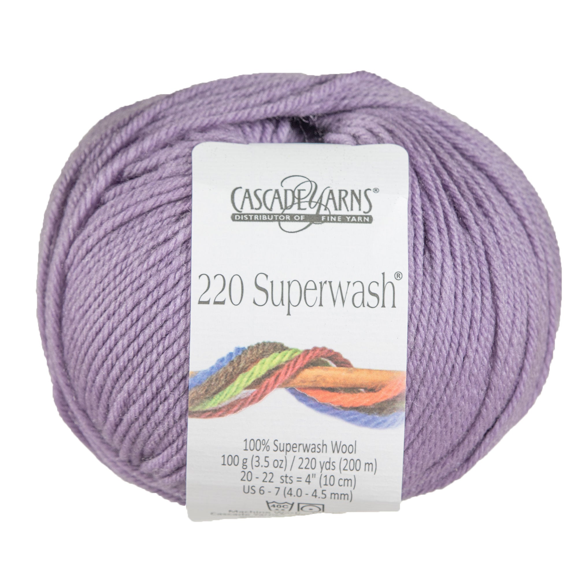 Cascade Yarns 220 Superwash Yarn - 0205 Purple Sage - Machine Washable 100% Superwash Peruvian Highland Wool