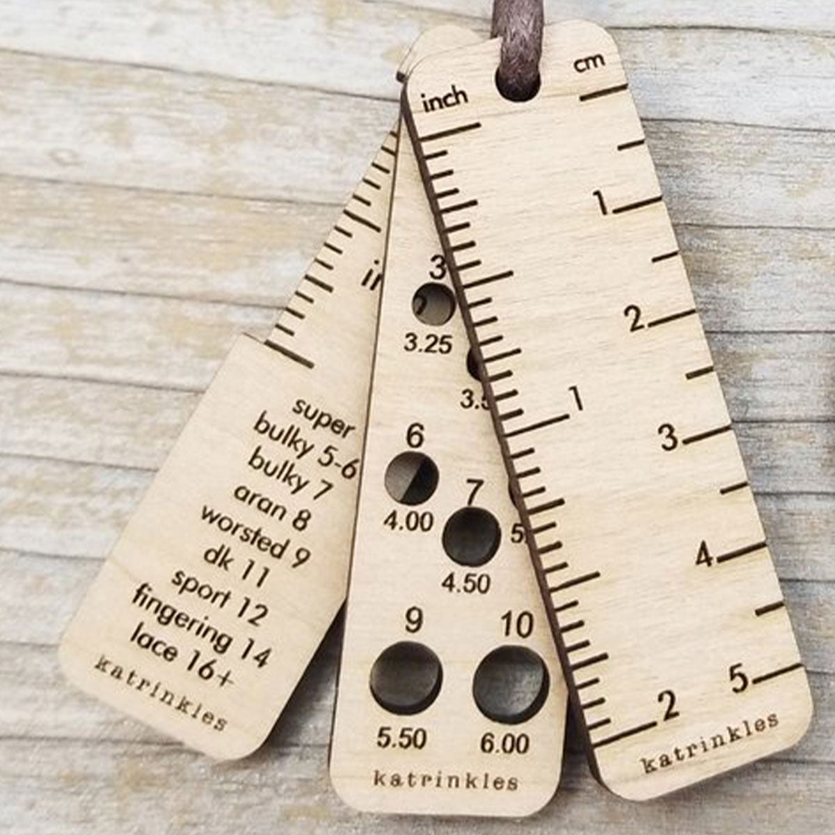 Katrinkles Handmade Knit Jewelry - Exquisite Tiny Tool Pendant Necklace in Brown
