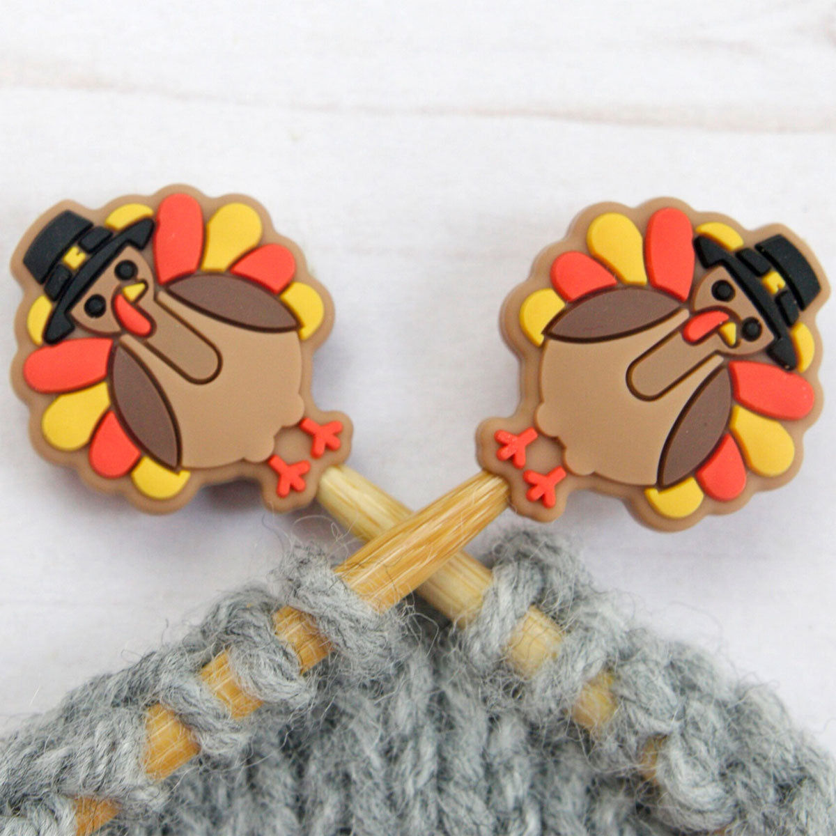 Fox & Pine Stitches Adorable Turkey - The Perfect Stitch Stoppers & Point Protectors for Knitters
