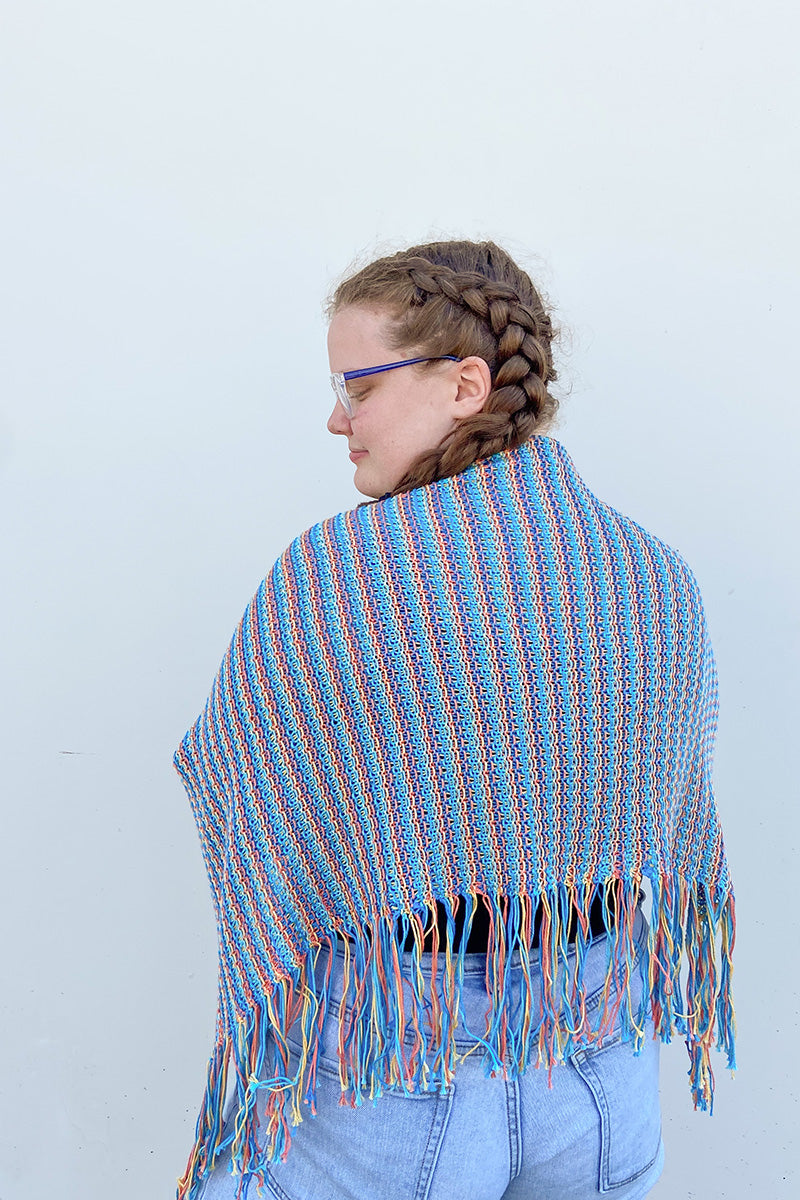 Cascade Colorful Slip Stitch Wrap Knitting Kit for All-Year Wear