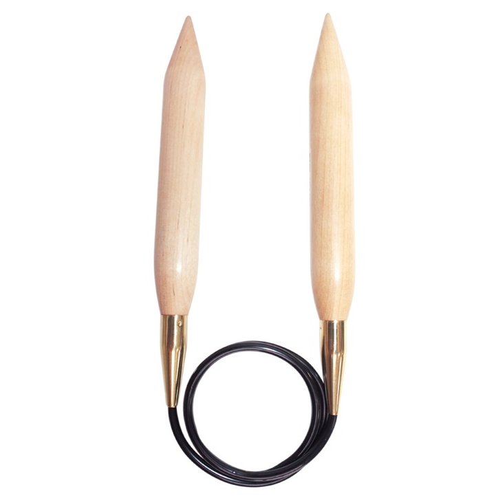 KnitPro Premium Jumbo Birch Fixed Circular Needles - 35.0mm - 47 for Super Ultra Bulky Yarn Knitting