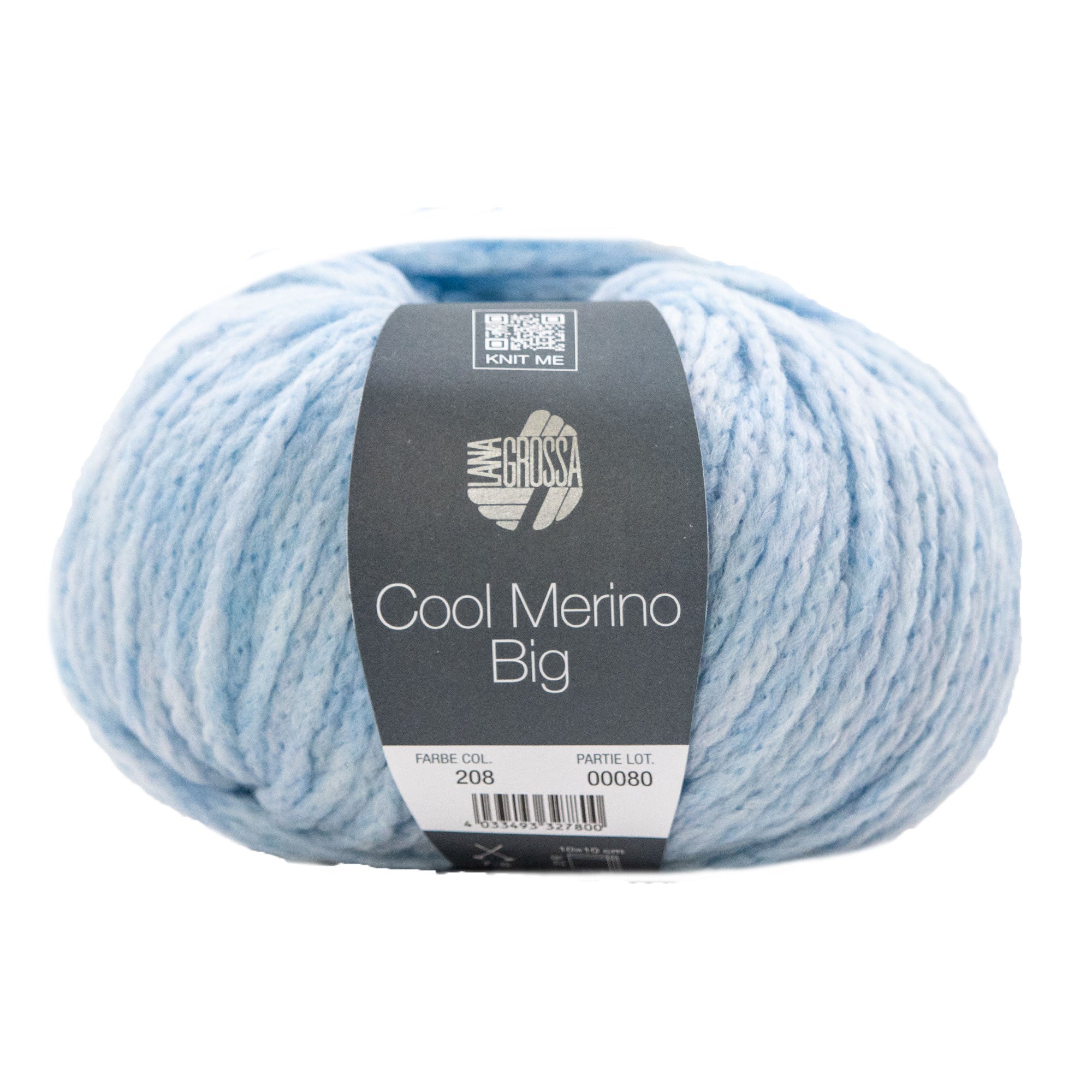 Lana Grossa Cool Merino Big Yarn - 208 Light Blue: Fluffy, Strong Knitting Delight