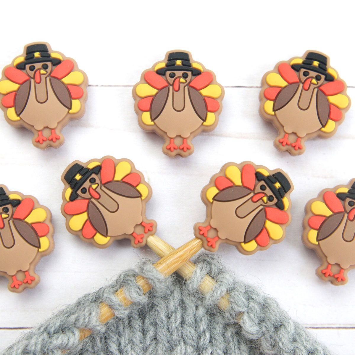 Fox & Pine Stitches Adorable Turkey - The Perfect Stitch Stoppers & Point Protectors for Knitters