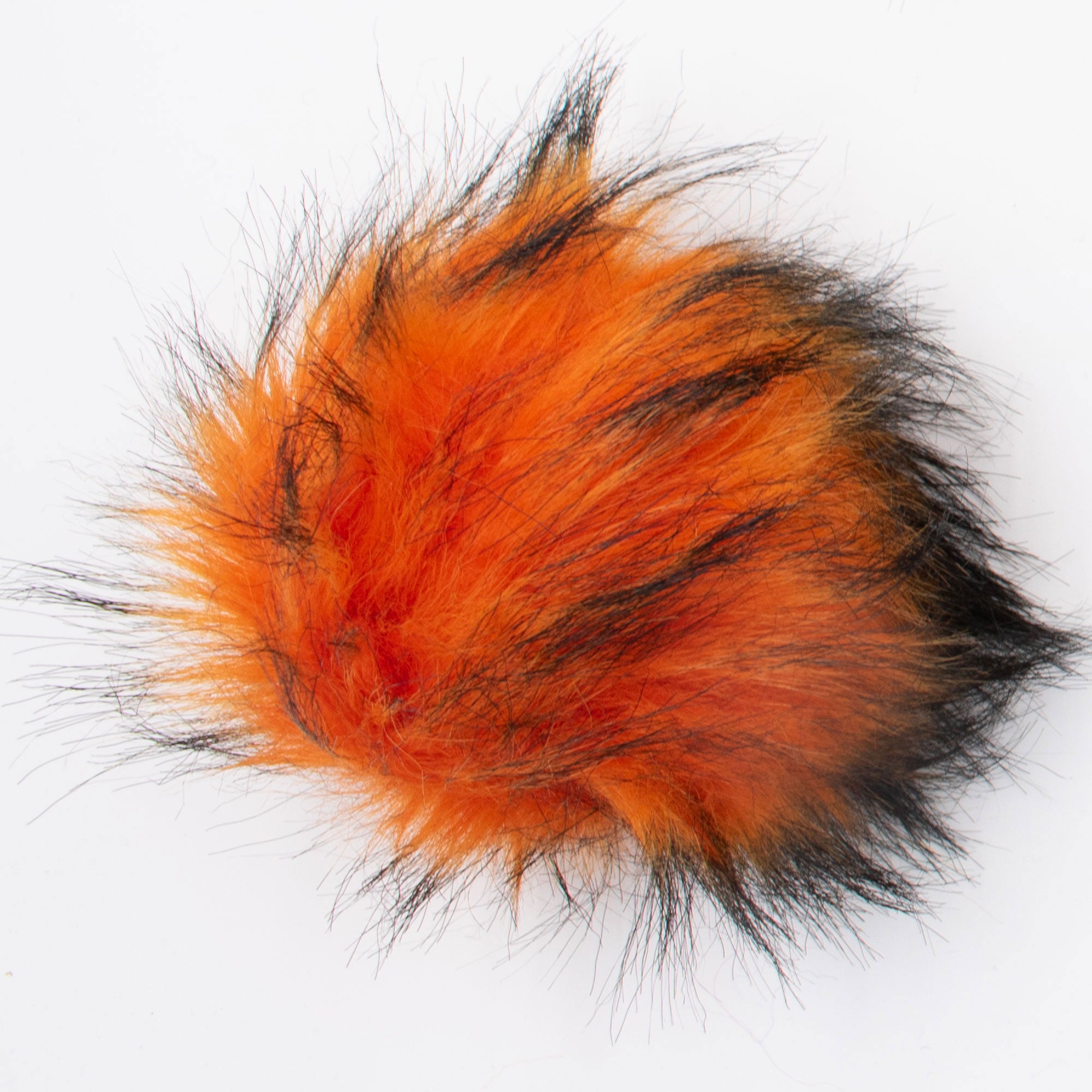 Jimmy Beans Wool Premium Faux Fur Orange Pom Poms with Brass Snap