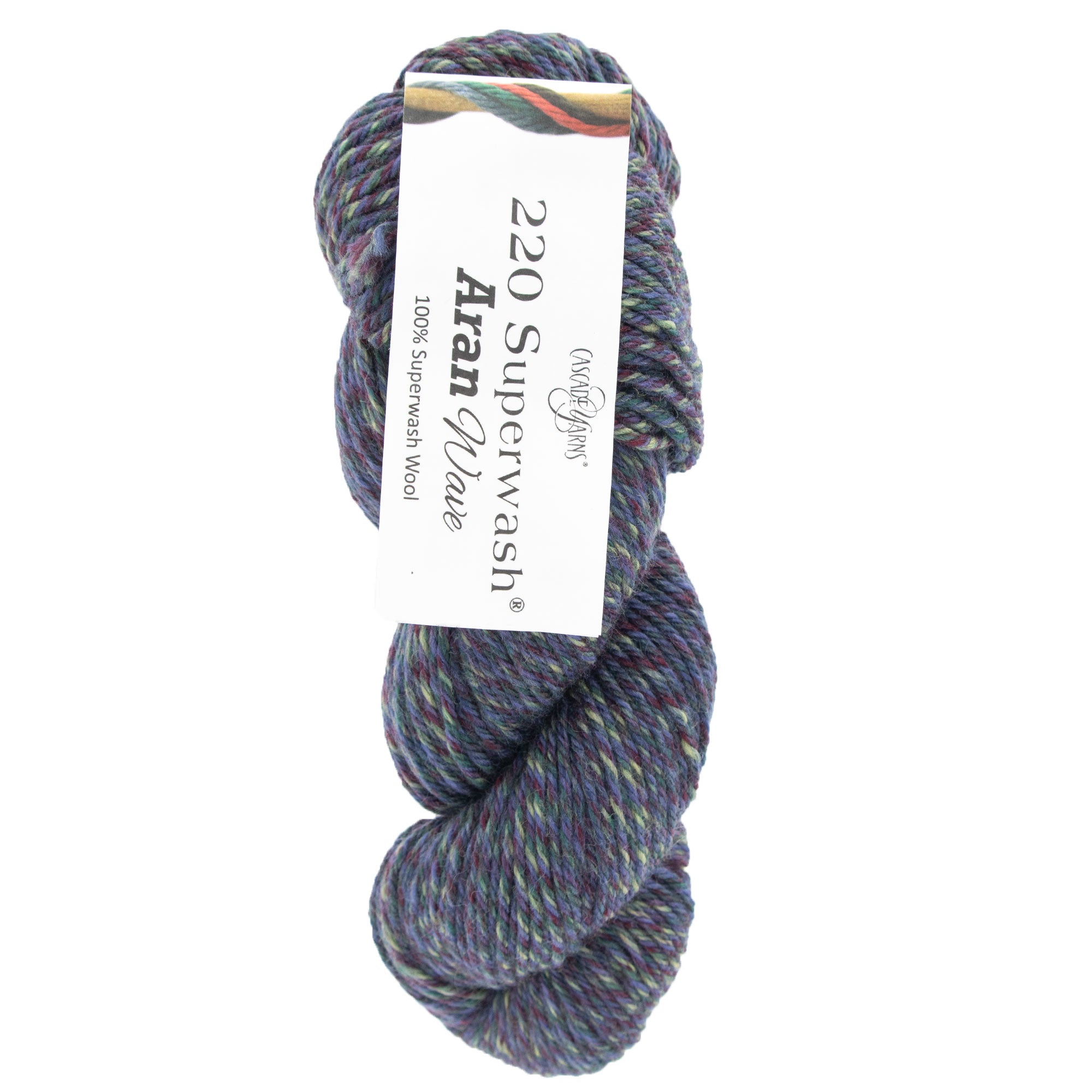 Cascade Yarns 220 Superwash Aran Wave Yarn - 125 Twilight: Color - Shifting Aran Weight Yarn