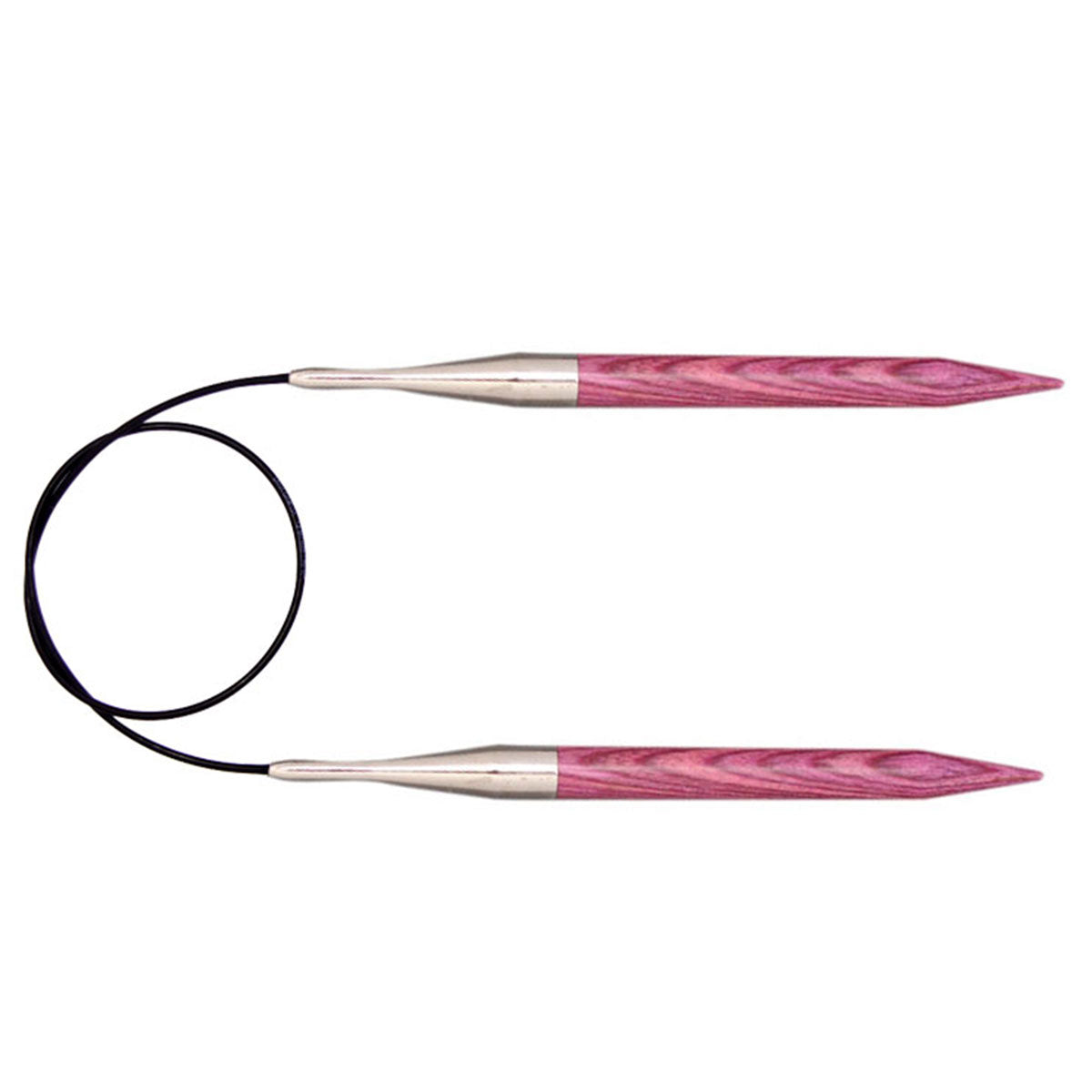 KnitPro Dreamz Fixed Circular Needles - Vibrant Fuchsia Fan, US Size 6 - 32