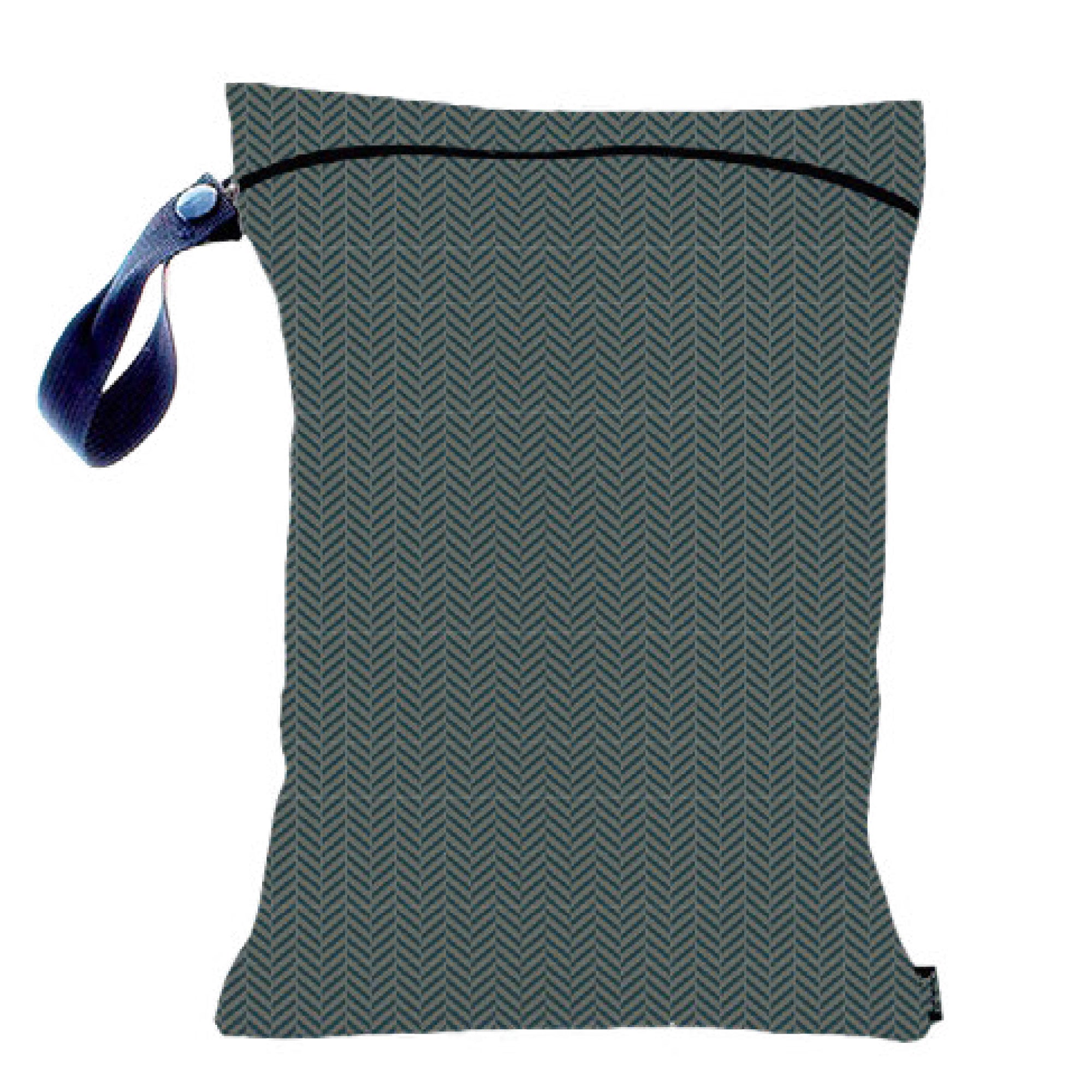 Gleener S'Wet Premium Waterproof Wet/Dry Bag - Dark Gray Herringbone