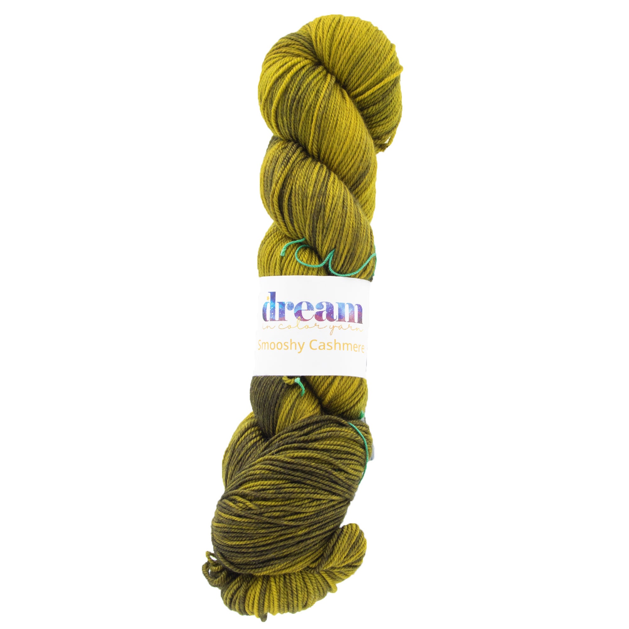 Dream in Color Smooshy Cashmere Yarn - Stunning Scorched Lime