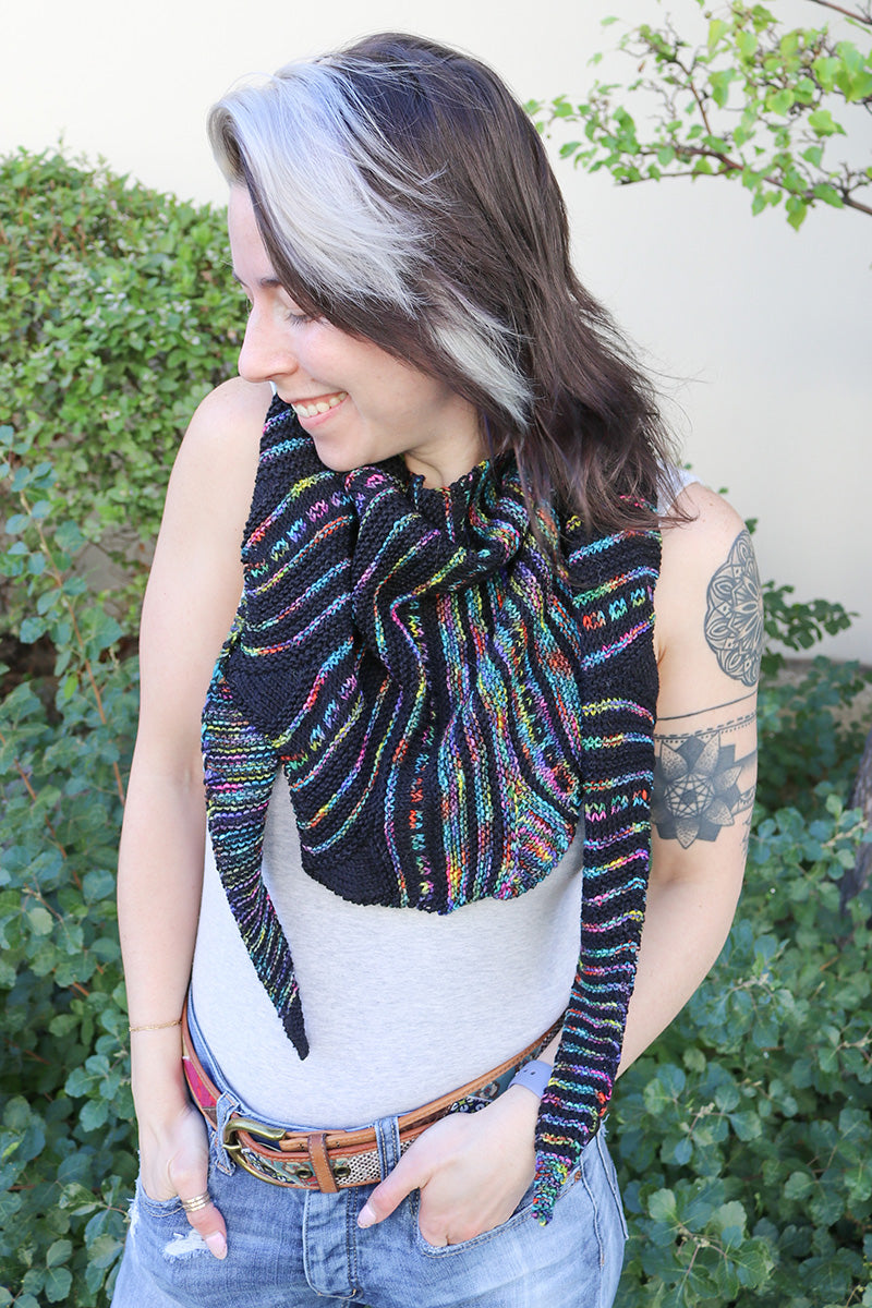 Jimmy Beans Wool PDF Patterns - Colorful Kaleido Shawl PDF Download