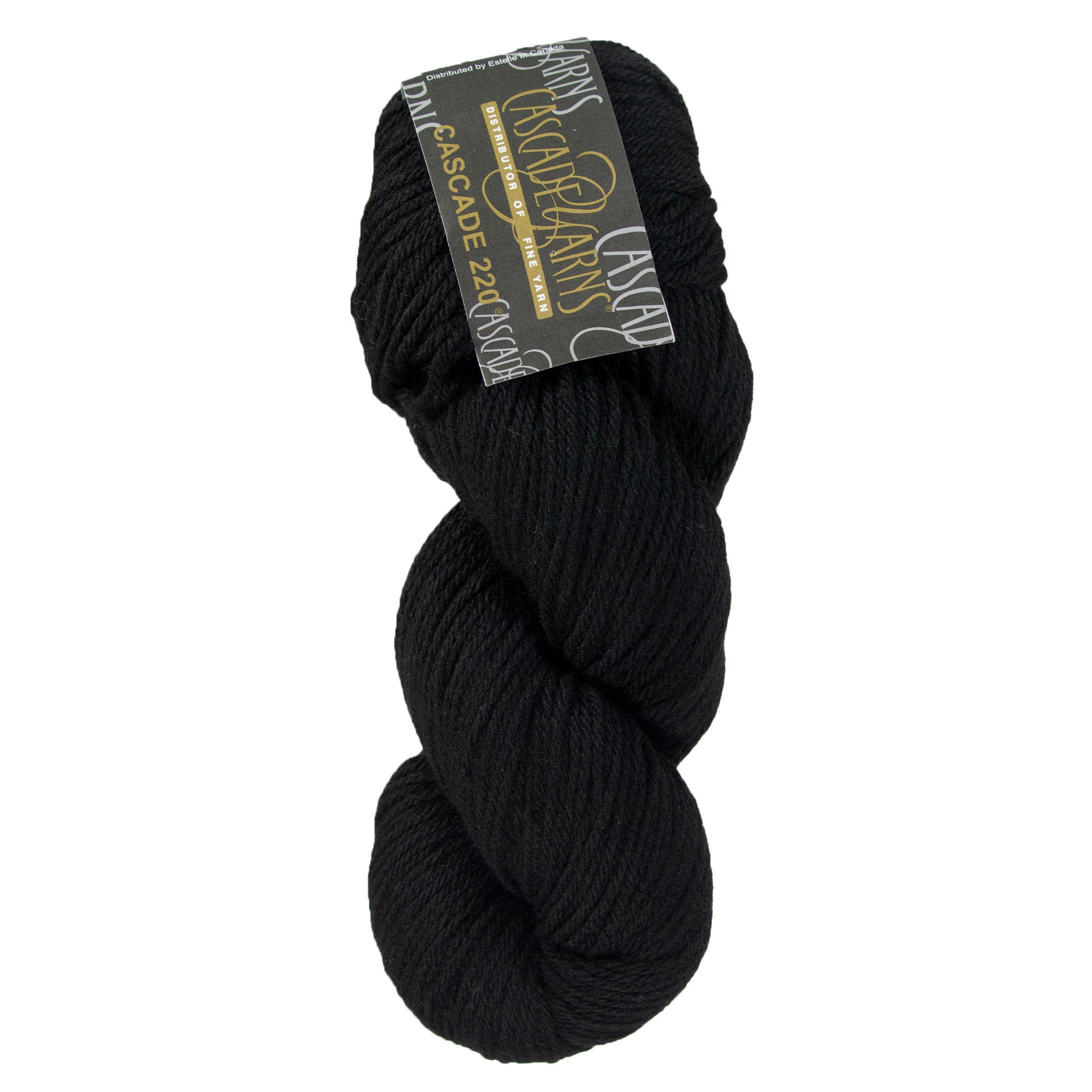 Cascade 220 Luxury Worsted-Weight Yarn - 8555 Black