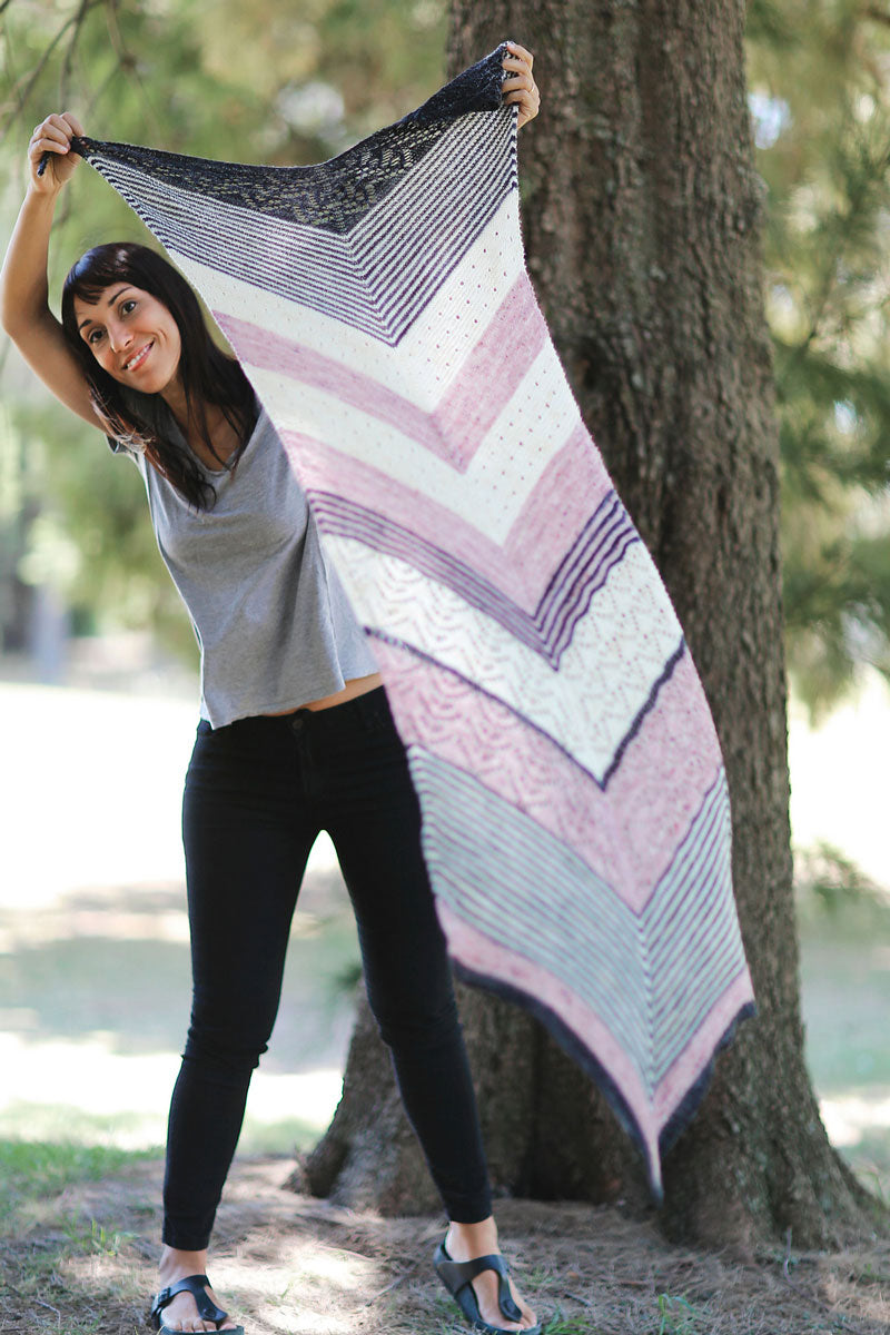 Hot Sale! Joji Locatelli Knit Patterns - Stylish Suburban Crescent Shawl