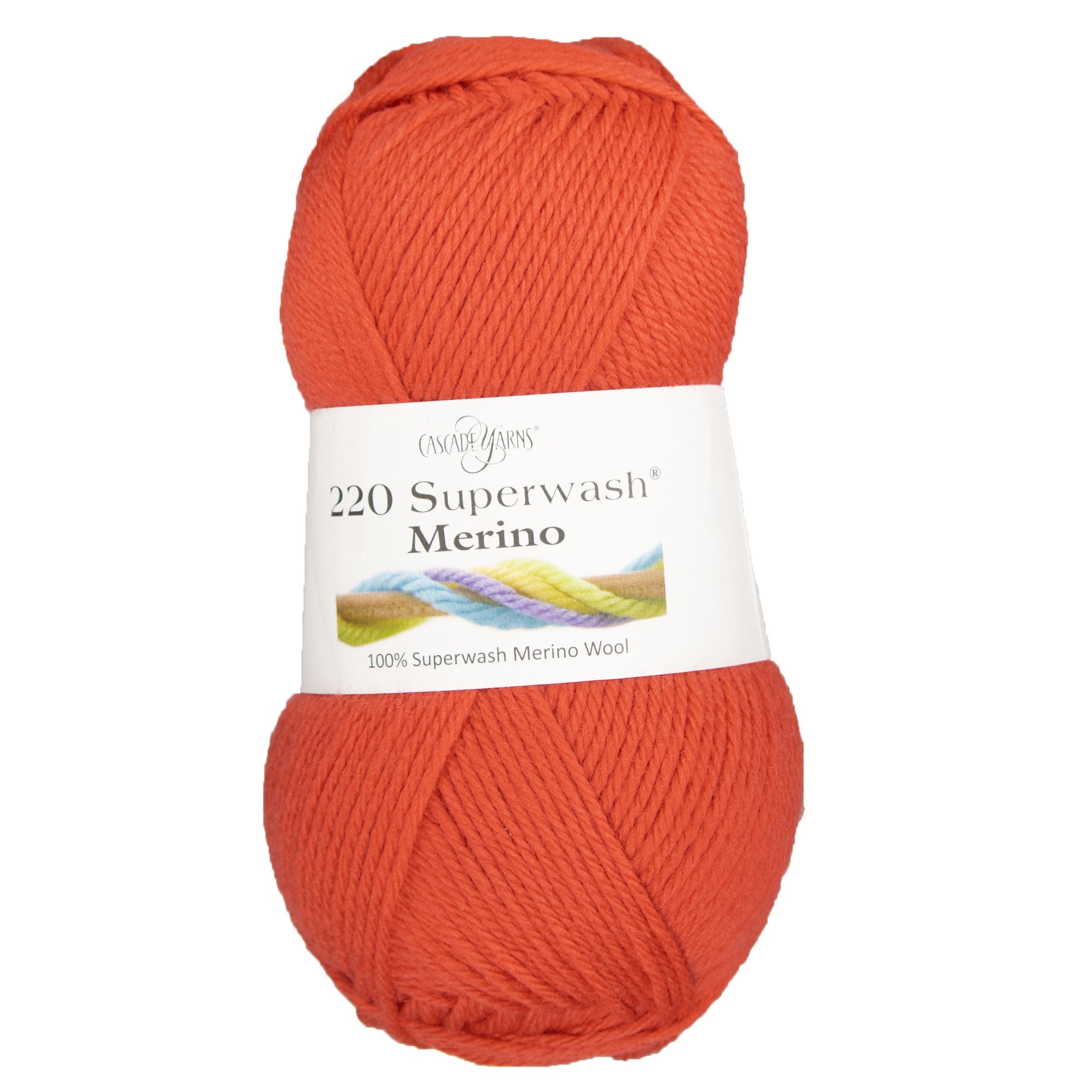 Cascade Yarns 220 Superwash Merino Yarn - Premium 109 Poppy Red for All Projects
