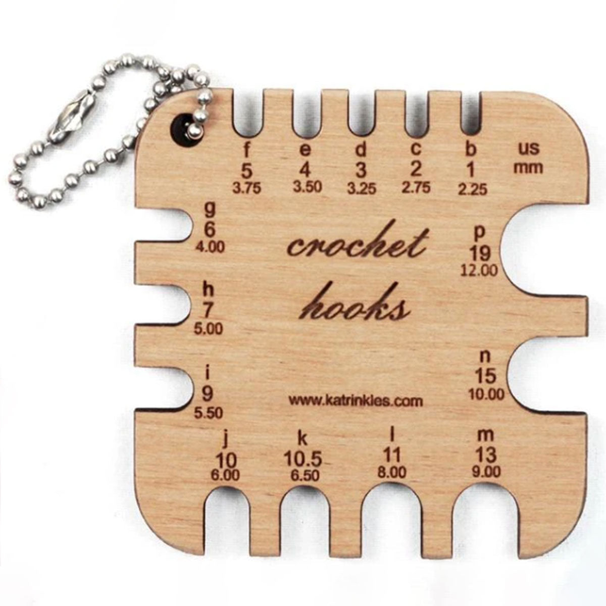 Katrinkles Mini Crochet Hooks Gauge Tools - Lightweight 2.5 Square Accessories