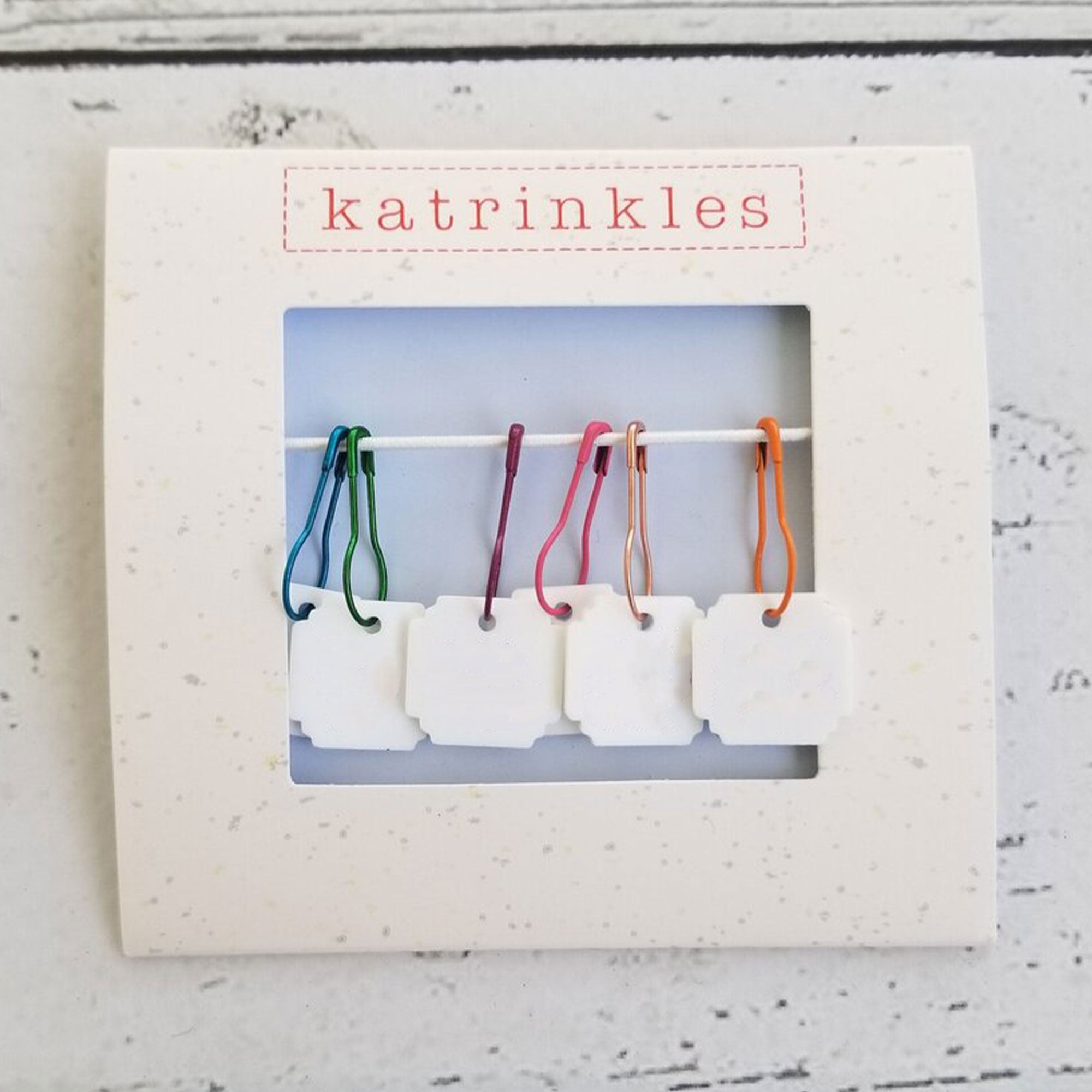 Katrinkles White Acrylic Write - On / Wipe - Off Stitch Markers for Knitting Projects