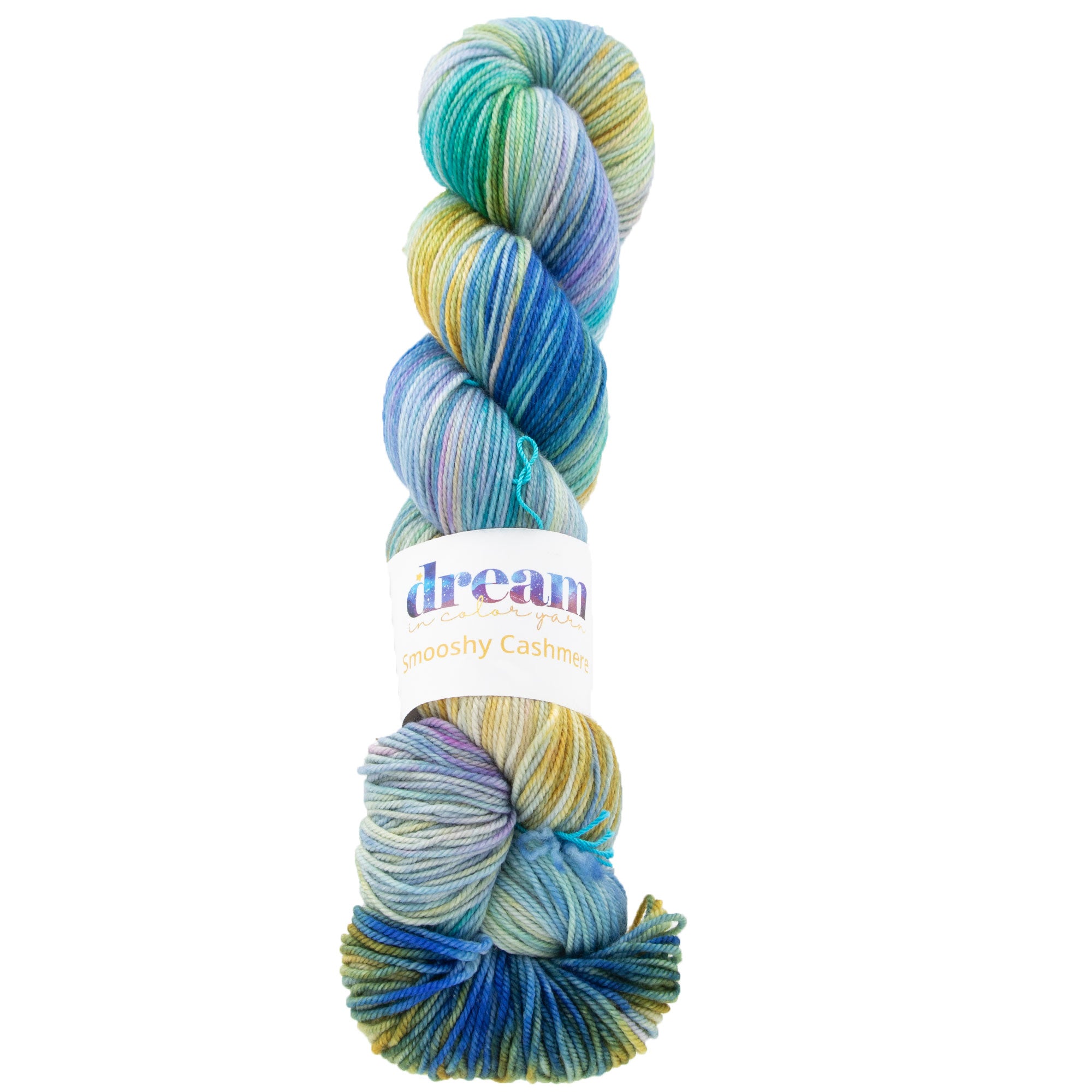 Dream in Color Smooshy Cashmere Yarn - Stunning Water Dragon Shade