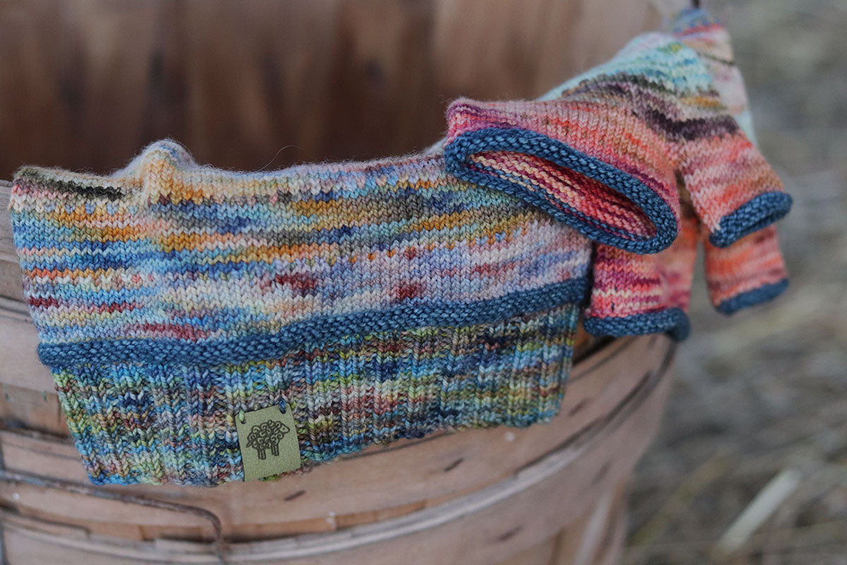 Koigu Pencil Box Collection 3.0 Exclusive Patterns - Pictor Stylish Hat and Fingerless Gloves - Instant PDF Download
