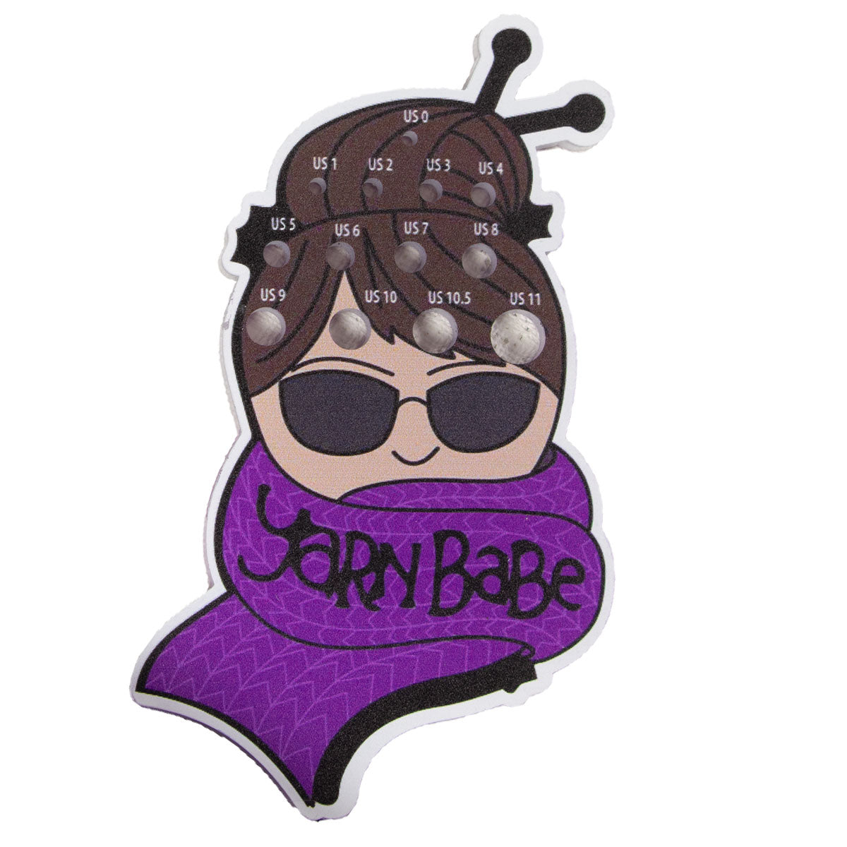 Jimmy Beans Wool Yarn Babe Purple Scarf Stylish Needle Gauge