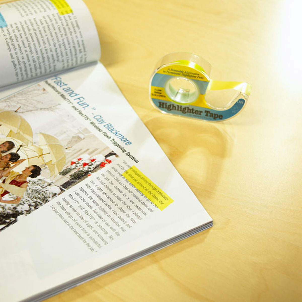 Lee Products Transparent Yellow Highlighter Tape for Pattern Tracking