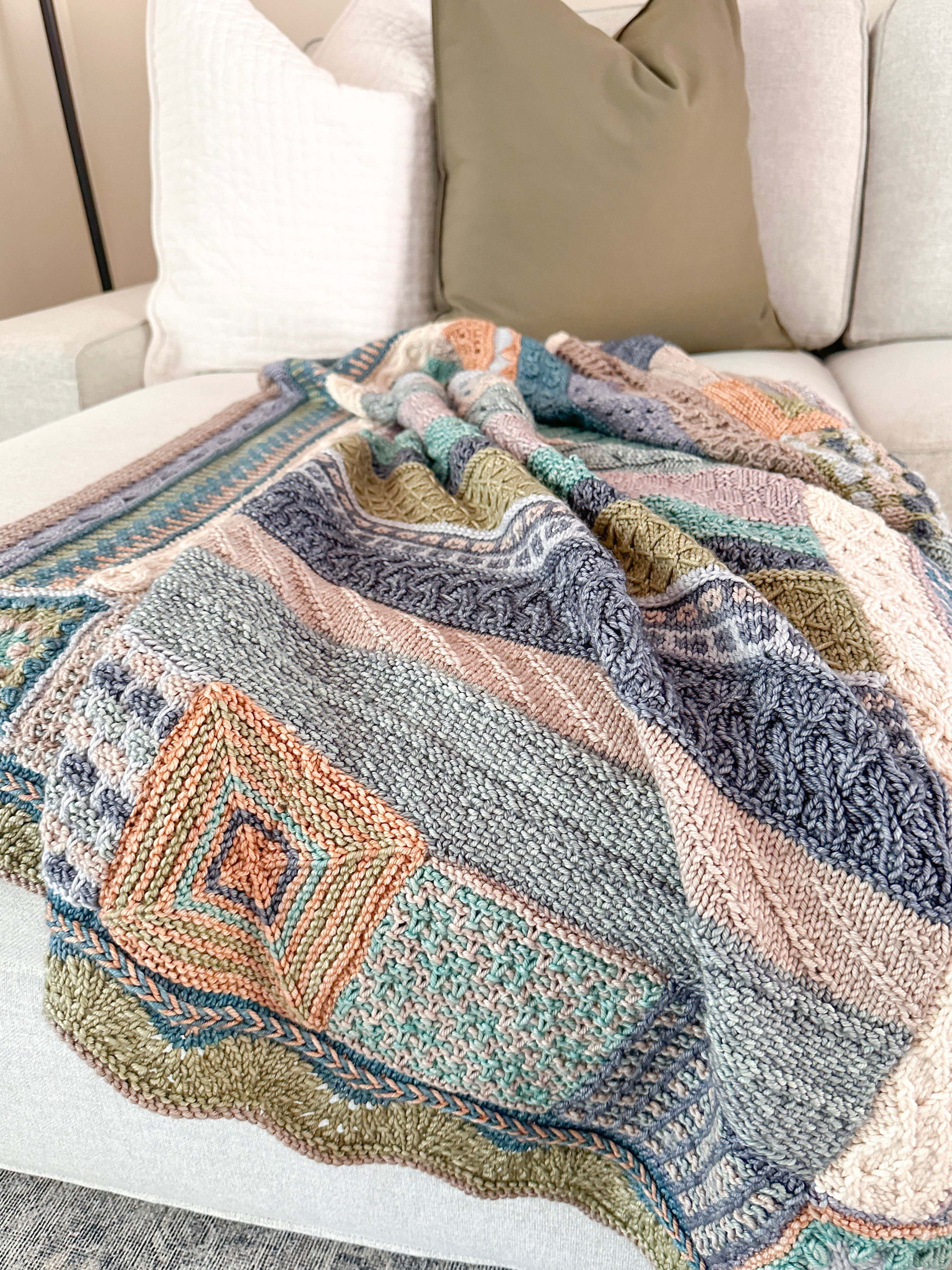 Jimmy Beans Wool 2025 Knit Blanket Club Kits - Beanstalk Worsted Yarn in Beachy Keen Color for Cozy Blanket Making