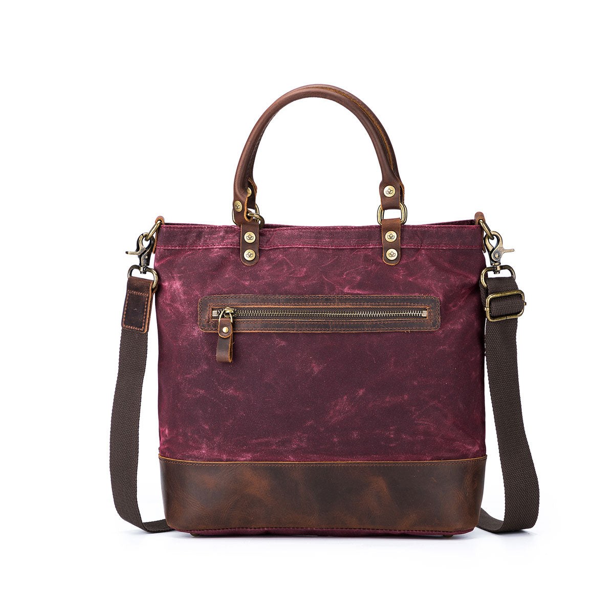 della Q Maker's Premium Red Canvas Tote for Knitters and Crocheters