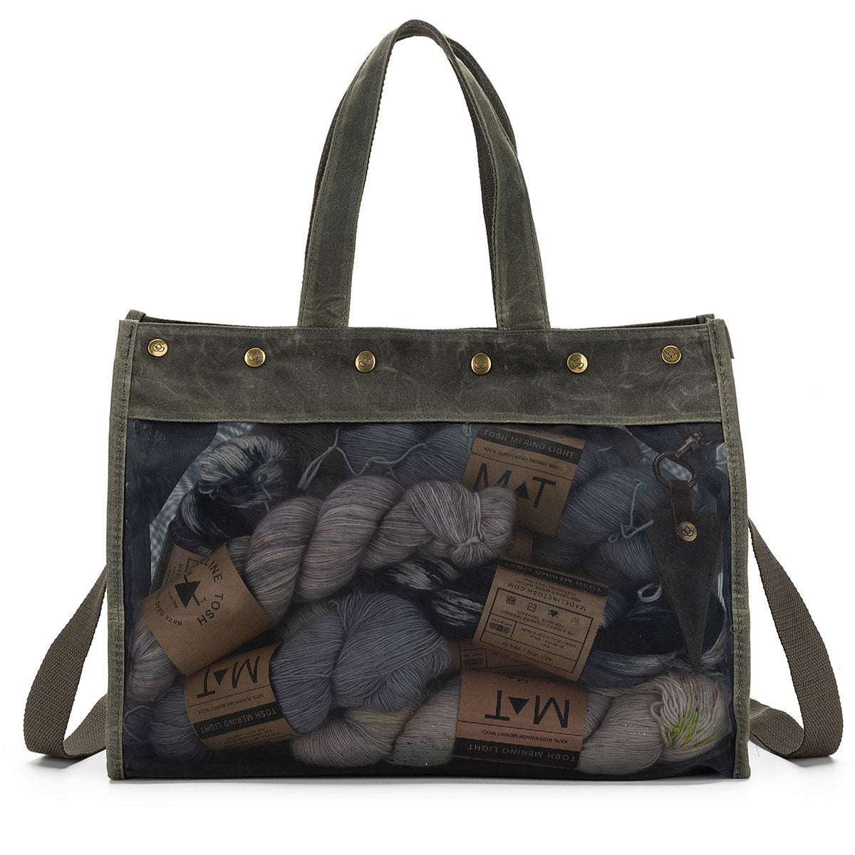 della Q Maker's Olive Mesh Tote - Ideal for On - the - go Crafting