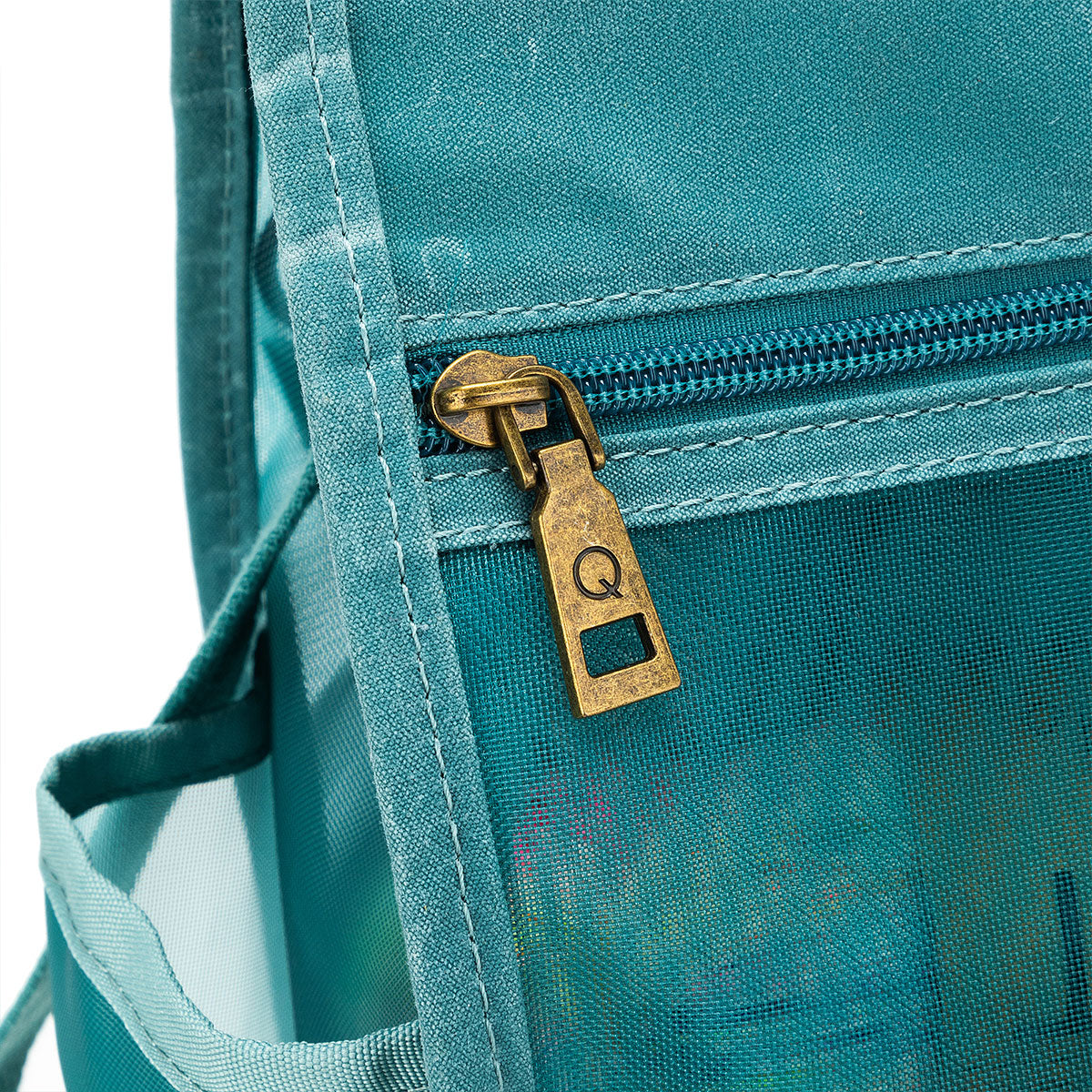 della Q Premium Tall Maker's Mesh Tote - Teal: Ideal for Crafting