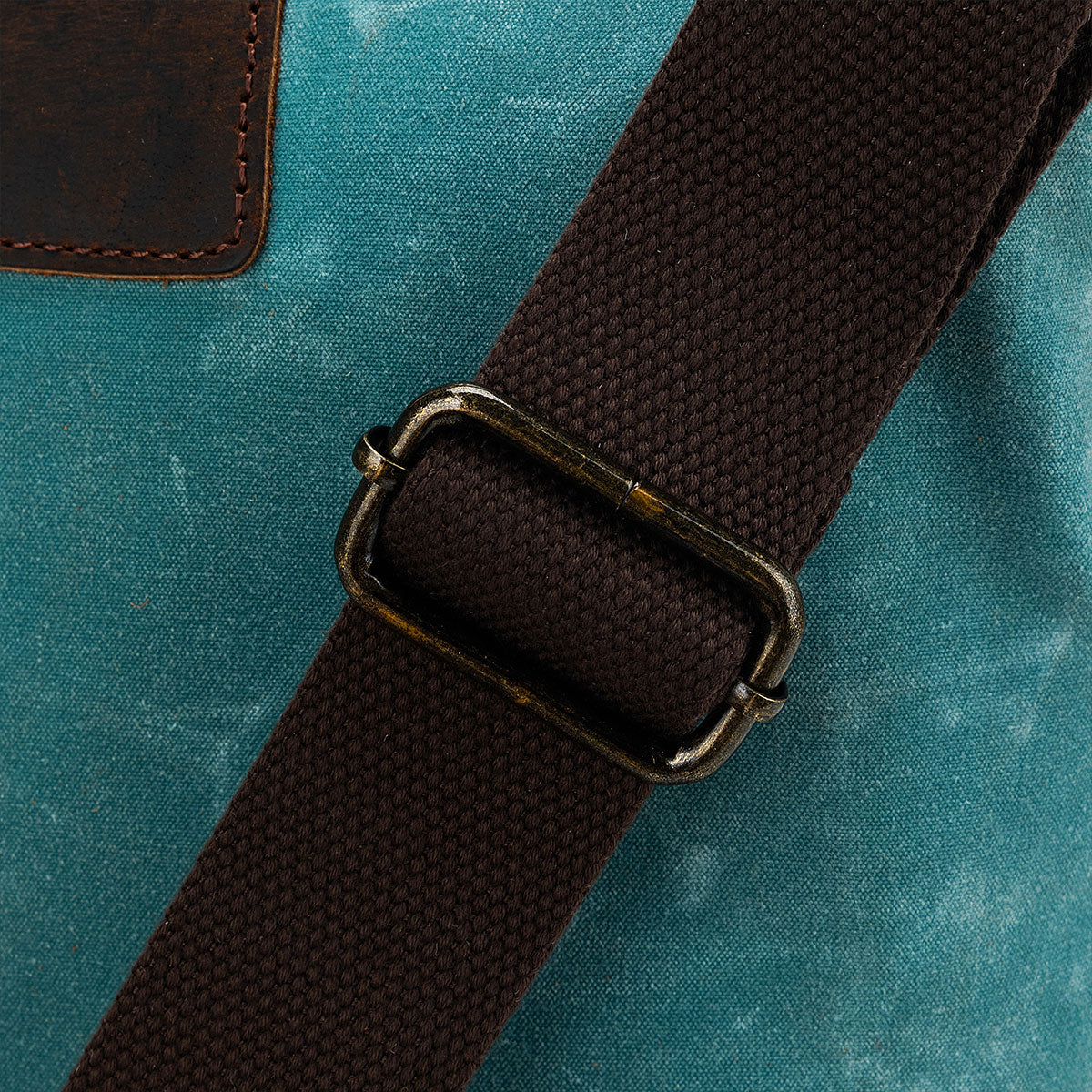 Della Q Stylish Maker's Canvas Satchel in Teal for Knitters and Crocheters