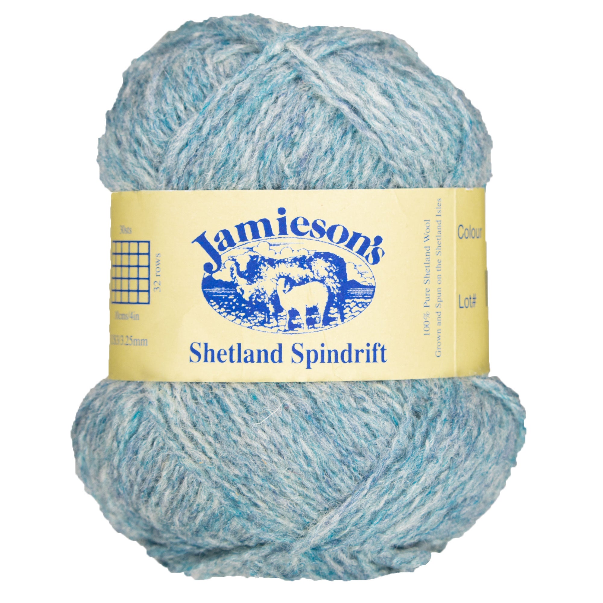 Jamieson's of Shetland Premium Spindrift Yarn - 130 Sky, Ideal for Colorwork