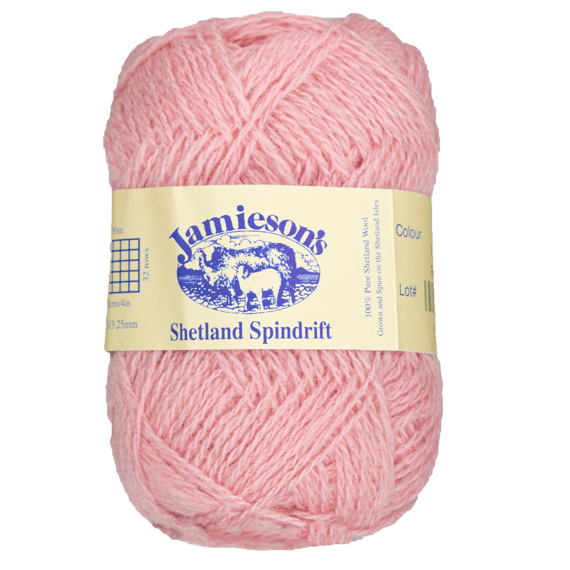 Jamieson's of Shetland Premium Spindrift Yarn - 550 Rose, Ideal for Crochet and Knitting