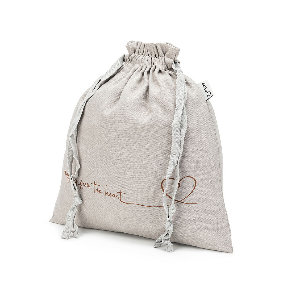 della Q Small Eden Project Bag - 115-1 - Linen Slate: Adorable Project Bag with Signature Prints