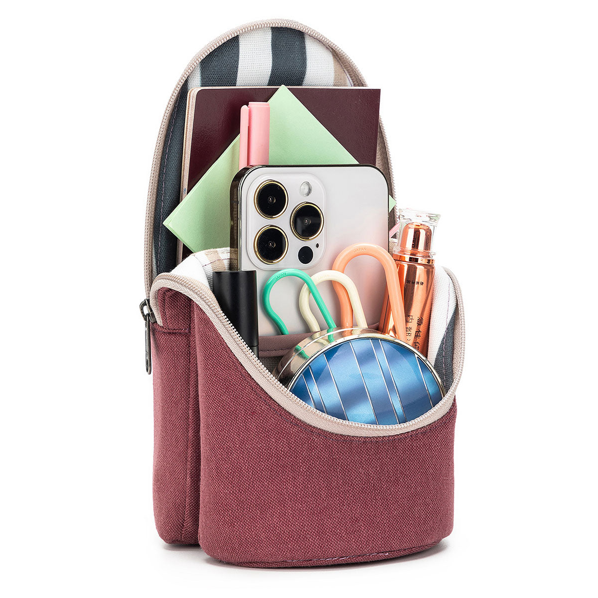 della Q Standing Needle Case - 600 - Linen Wine: The Ultimate Organizer