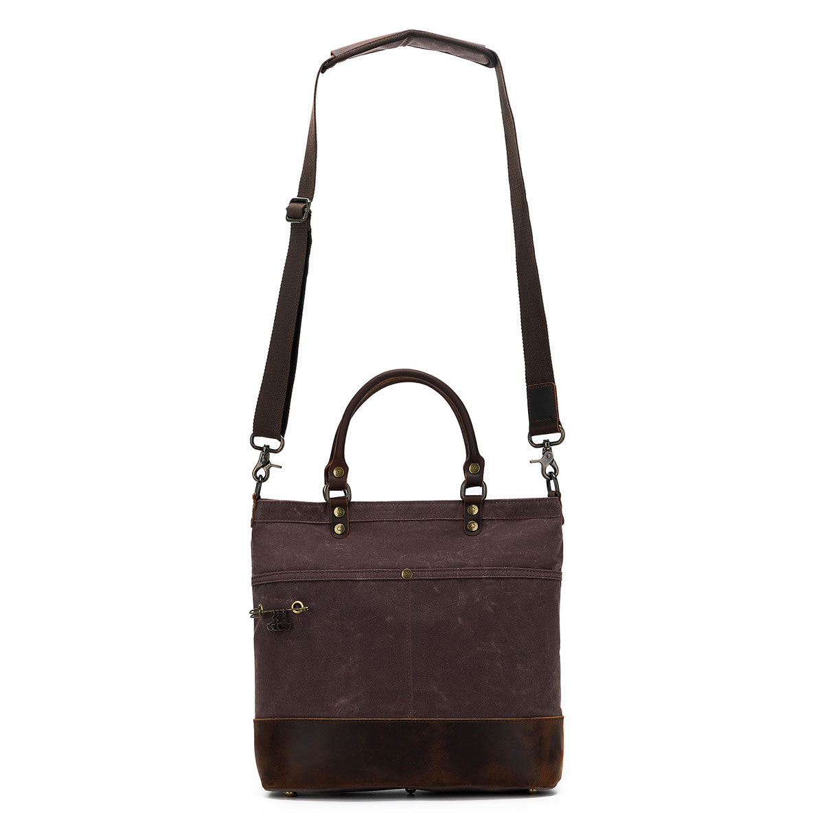 della Q Maker's Cocoa Canvas Tote for Knitters and Crocheters