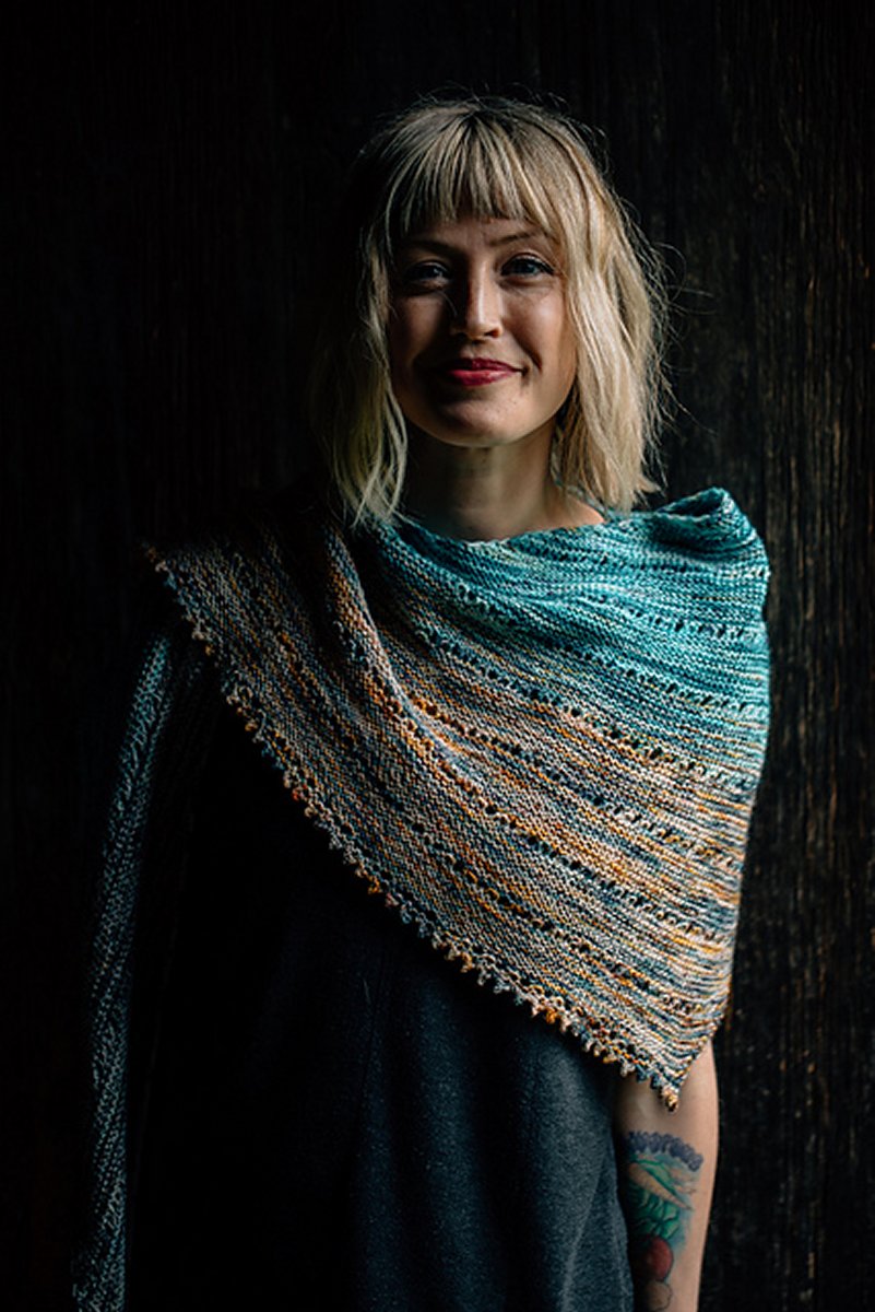 Andrea Mowry Drea Renee Knits Patterns - Free Your Fade Shawl Pattern with Endless Color Options