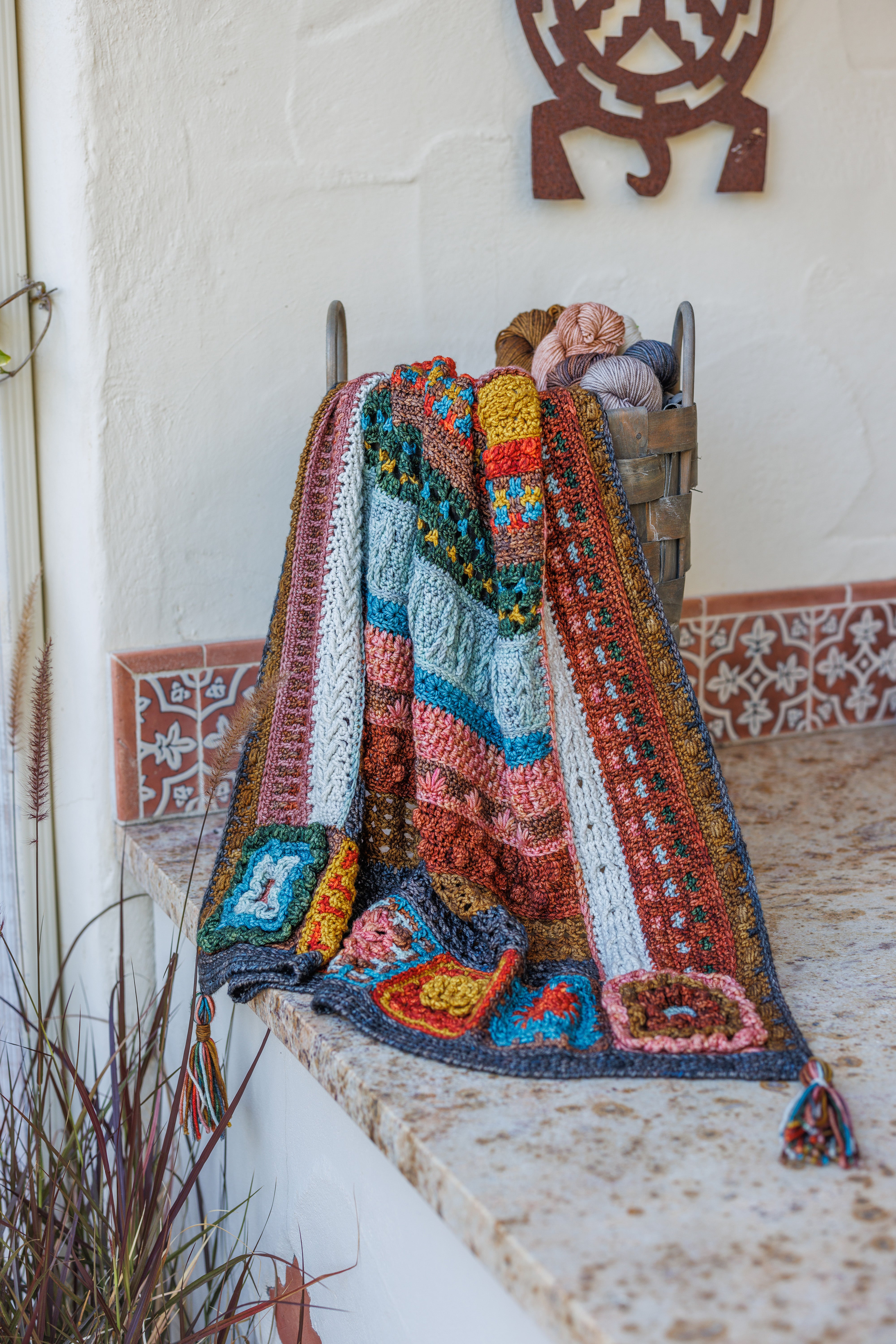 Jimmy Beans Wool 2025 Crochet Blanket Club Kits - Madelinetosh Tosh Blanket - Trailblazer Colorway