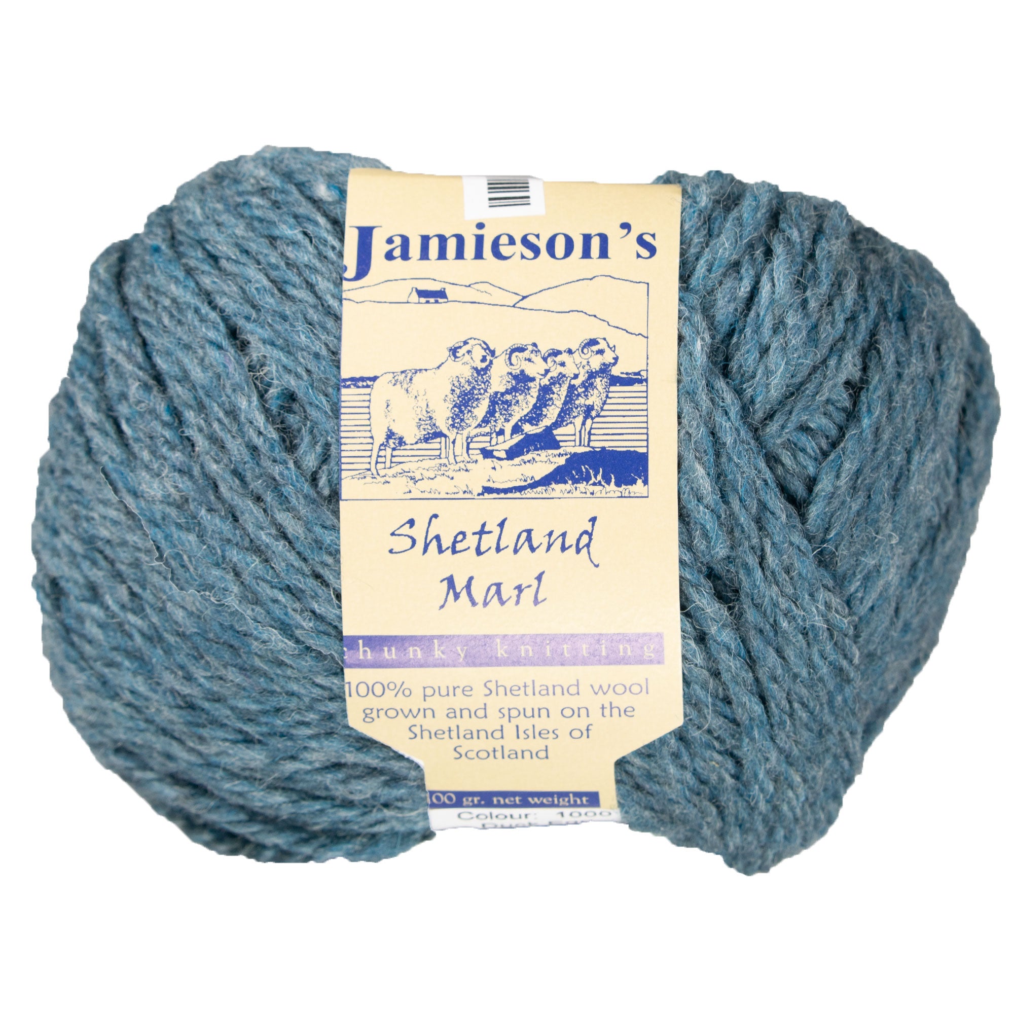 Jamieson's of Shetland Marl Chunky Yarn - 1000 Duck Egg - Ideal for Chunky Knit and Crochet