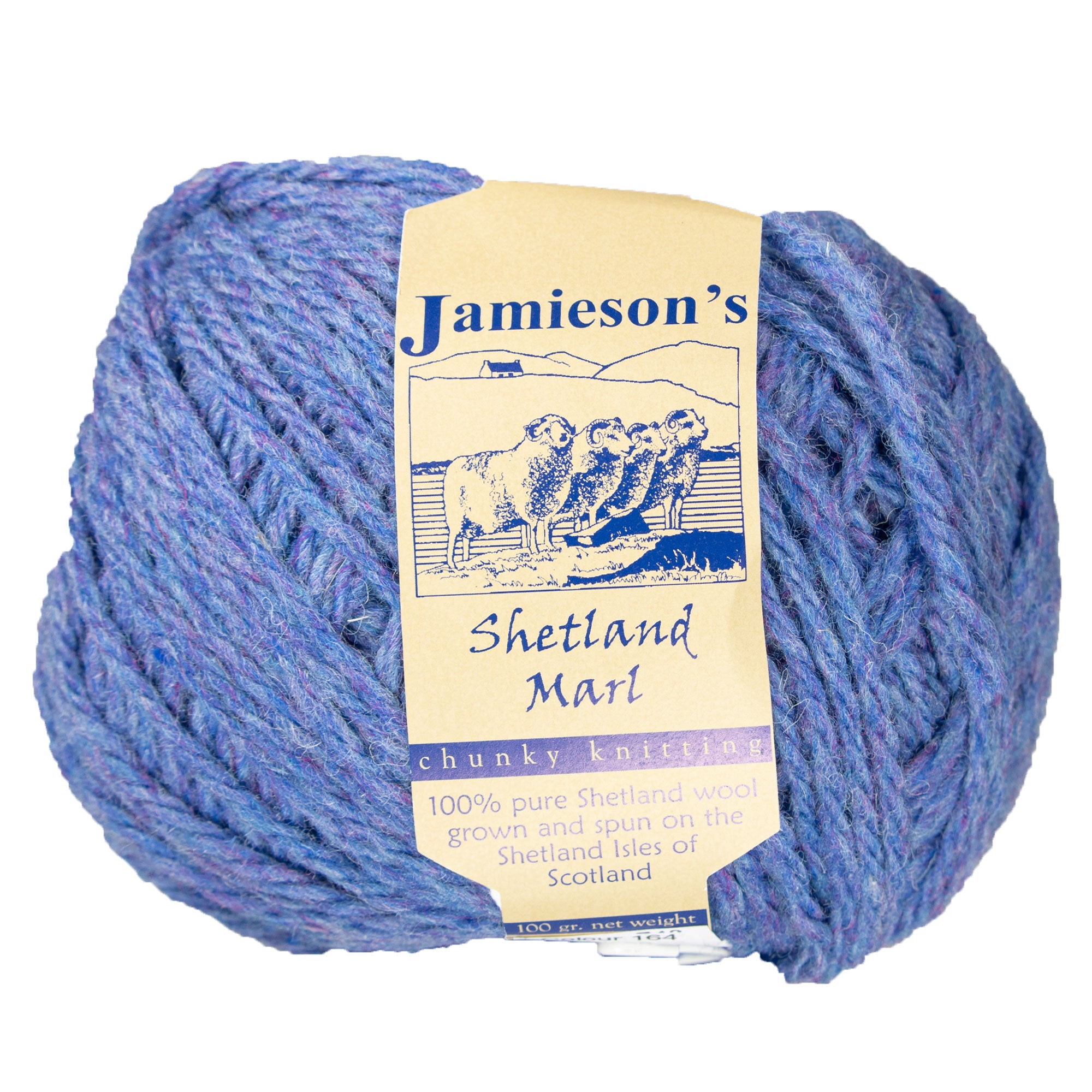 Jamieson's of Shetland Marl Chunky Yarn - 164 Horizon: Ideal for Chunky Knit & Crochet