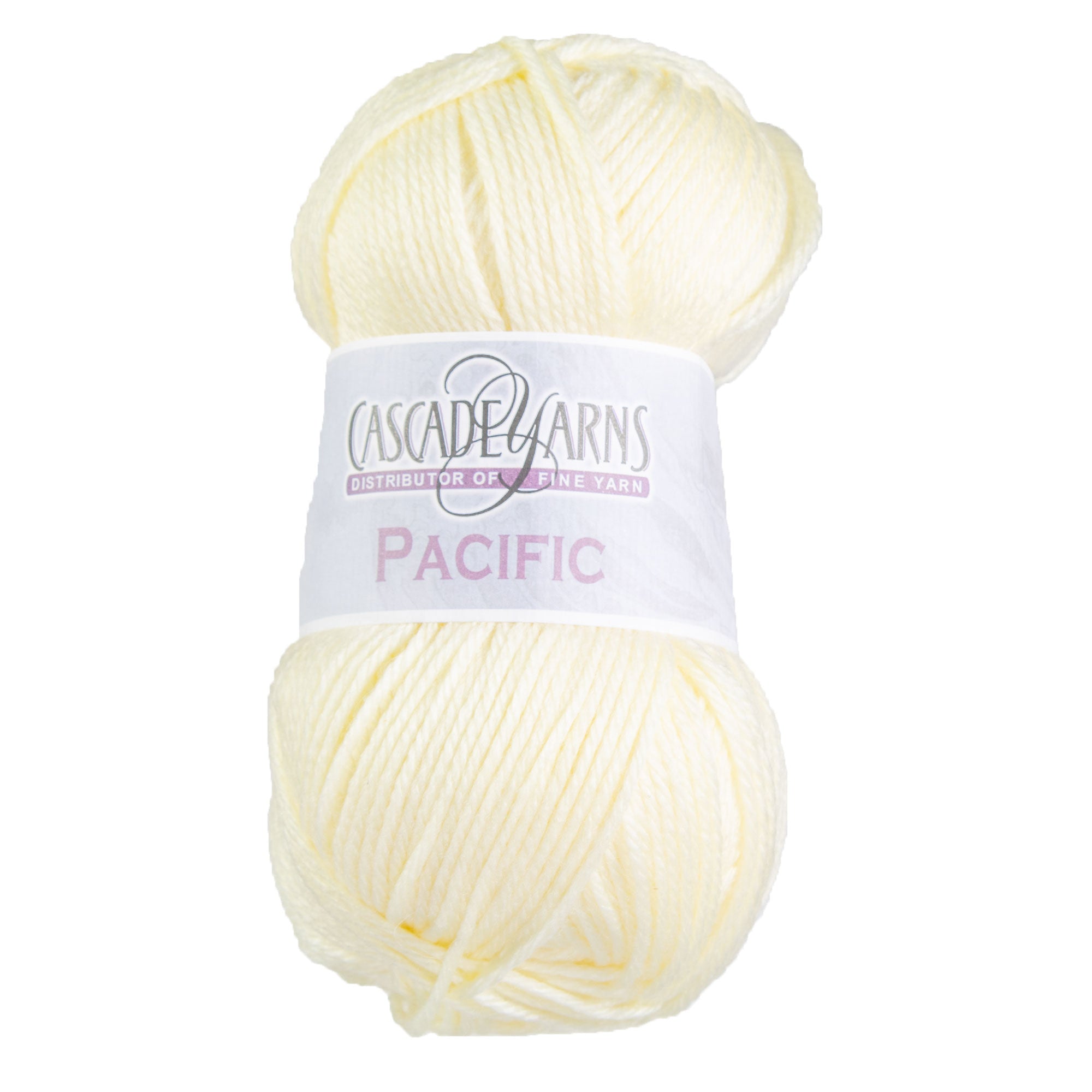Cascade Yarns Premium Pacific Yarn in 001 Cream - Superwash Merino & Acrylic Blend