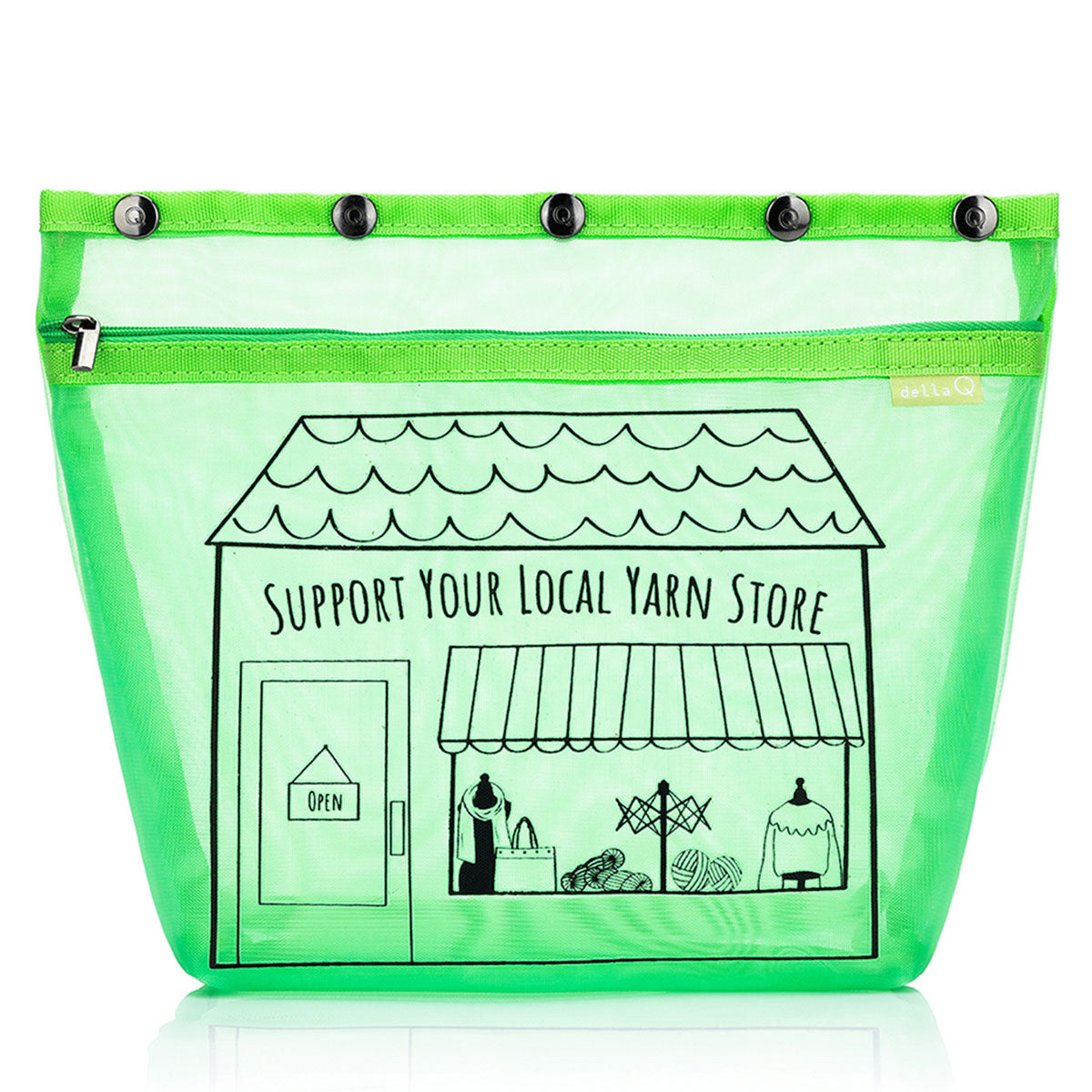della Q Oh Snap - Local Yarn Store Day - Refreshing Lemon Lime Project Bag