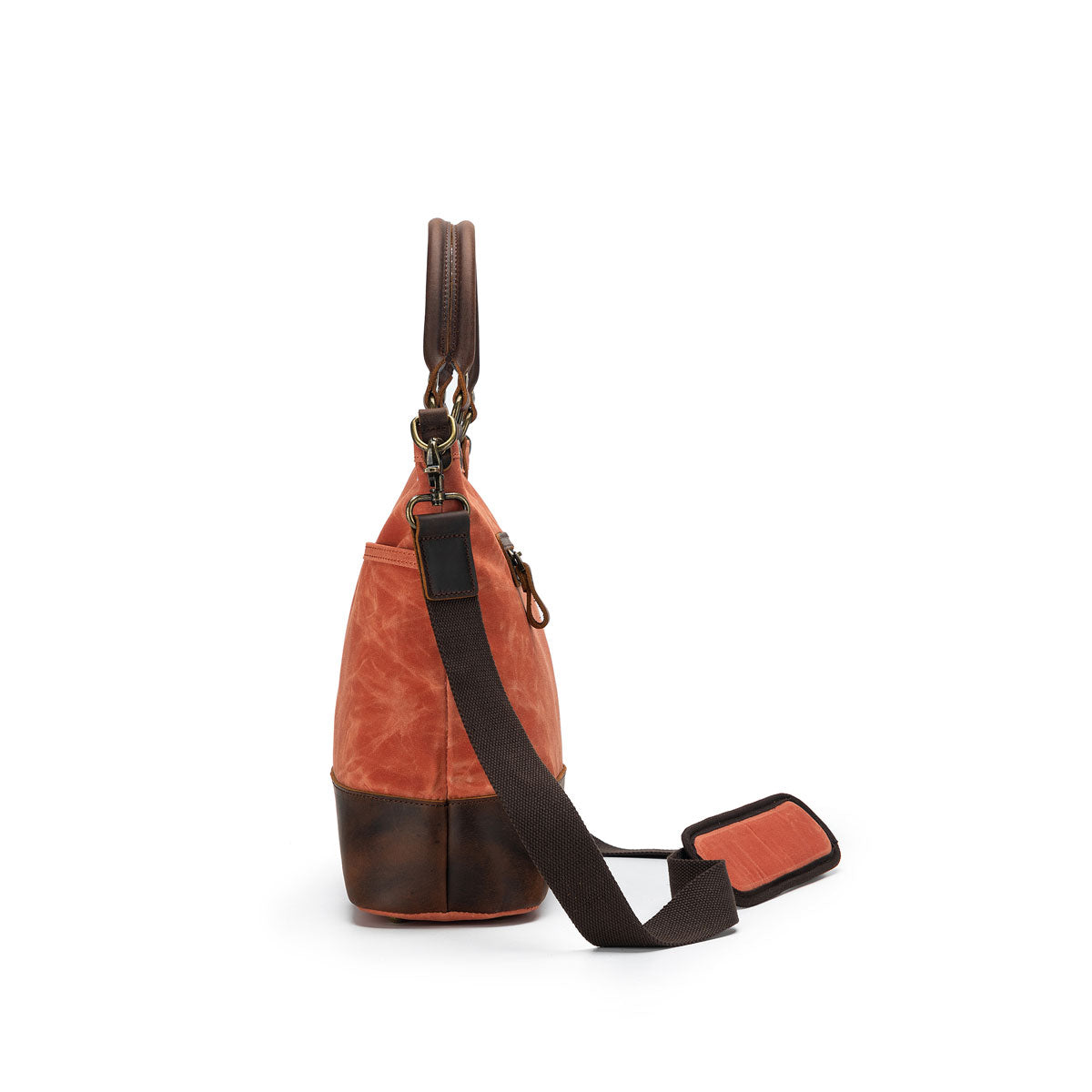 della Q Maker's Stylish Orange Canvas Tote for Knitters and Crocheters