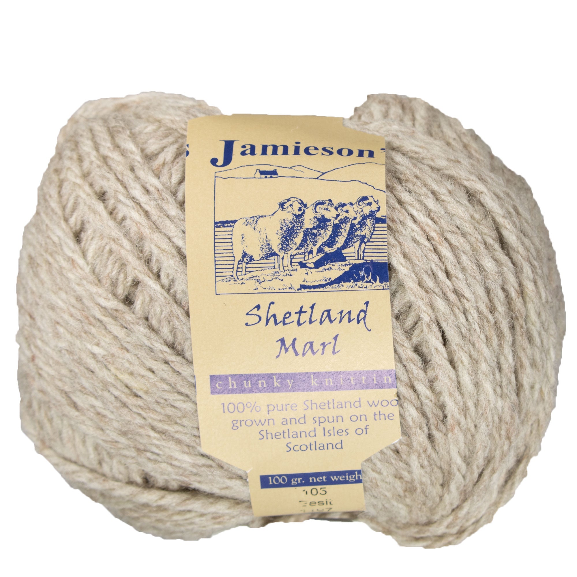 Jamieson's of Shetland Marl Chunky Yarn - 105 Eesit: Ideal for Chunky Knit and Crochet Projects