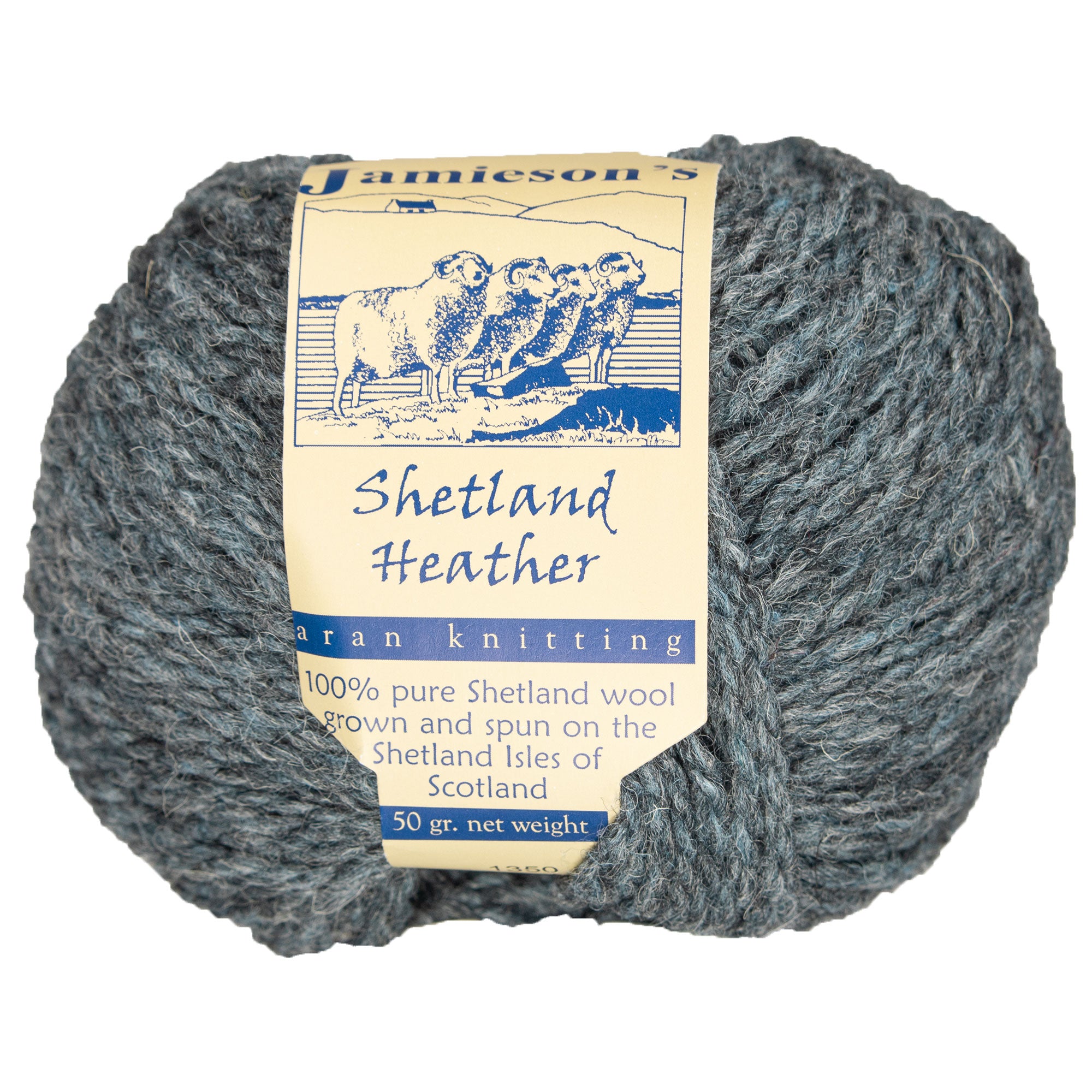 Jamieson's of Shetland Premium Heather Aran Yarn - 1350 North Sea
