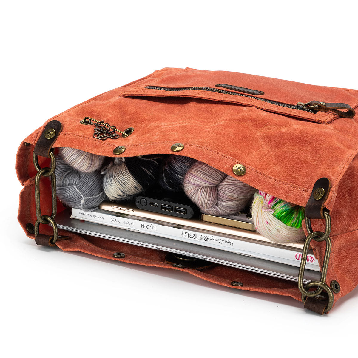 della Q Maker's Orange Canvas Rucksack - The Versatile Crafting Companion