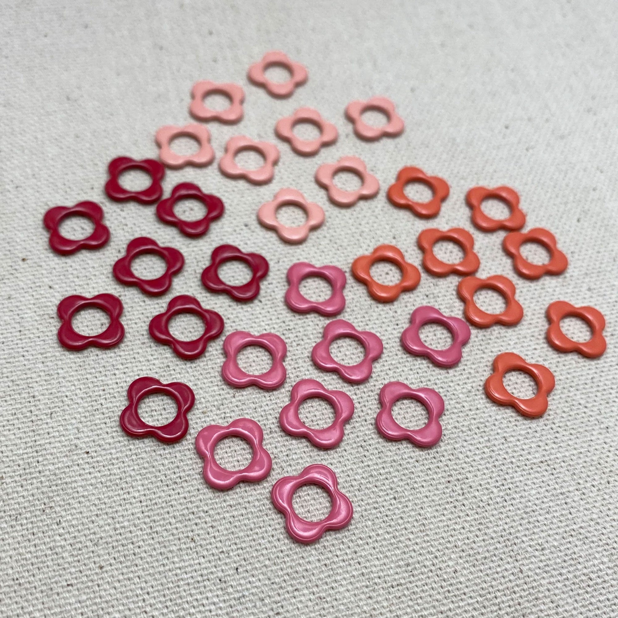 Allstitch Studio Small Seamless Flower Stitch Markers in Warm Tones