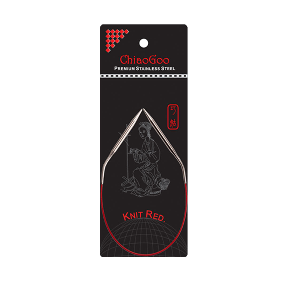 ChiaoGoo Premium RED Circular Knitting Needles - US 3 (3.25mm) - 12 Inches