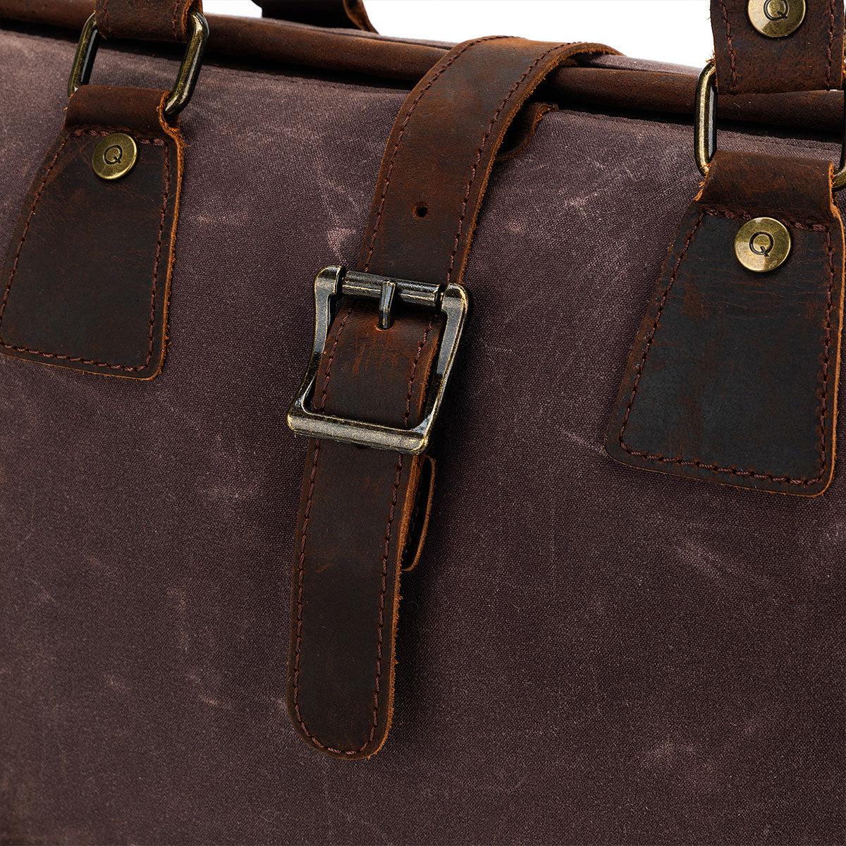Della Q Maker's Chic Cocoa Canvas Satchel - Ideal for Crafters