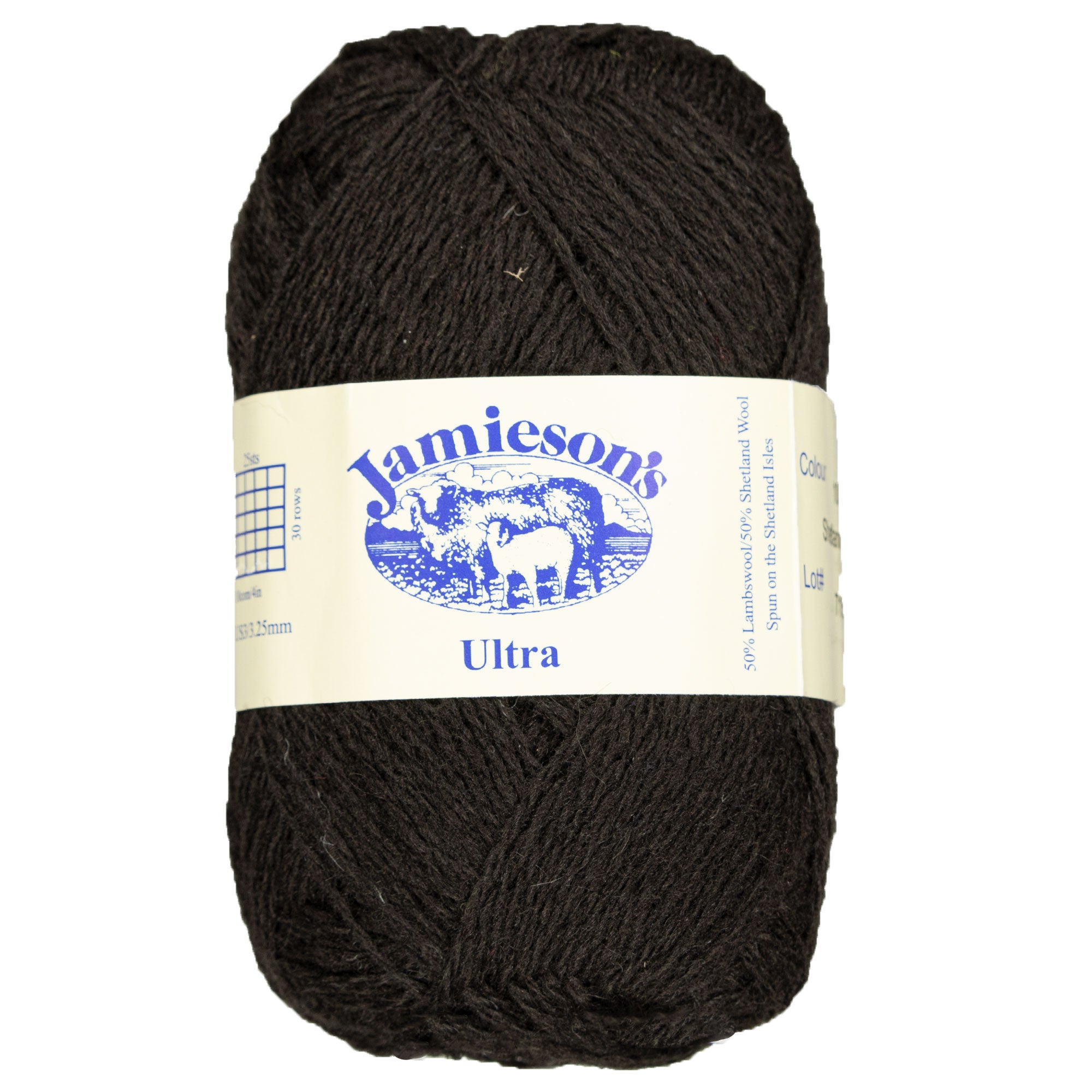 Jamieson's of Shetland Premium Ultra Lace Weight Yarn - 101 Shetland Black