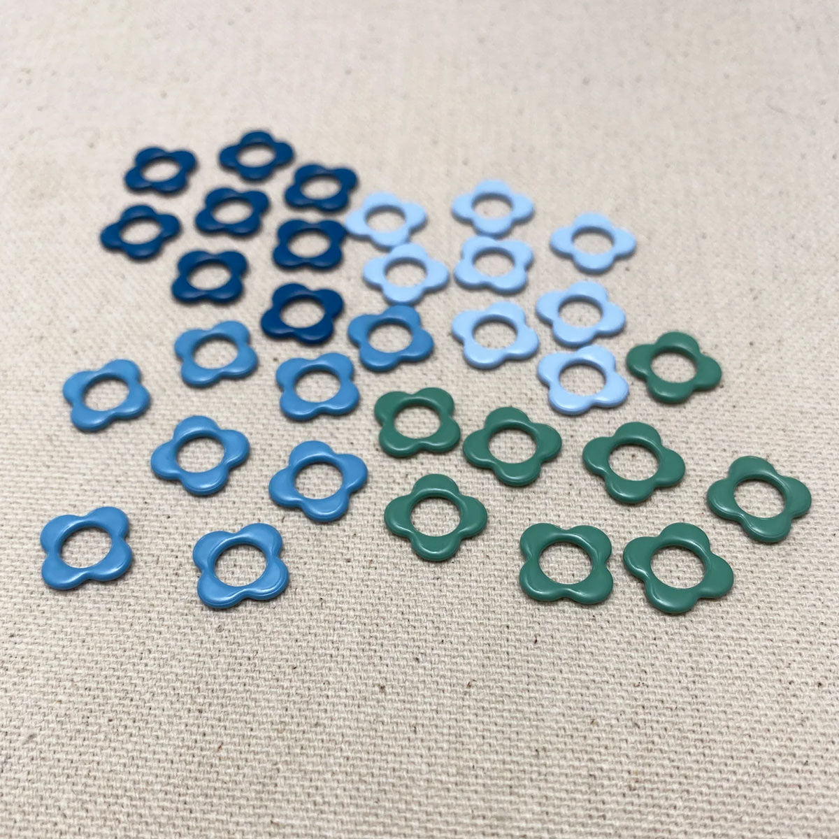 Allstitch Studio Small Seamless Flower - Cool Tones Stitch Markers for Knitting and Crocheting