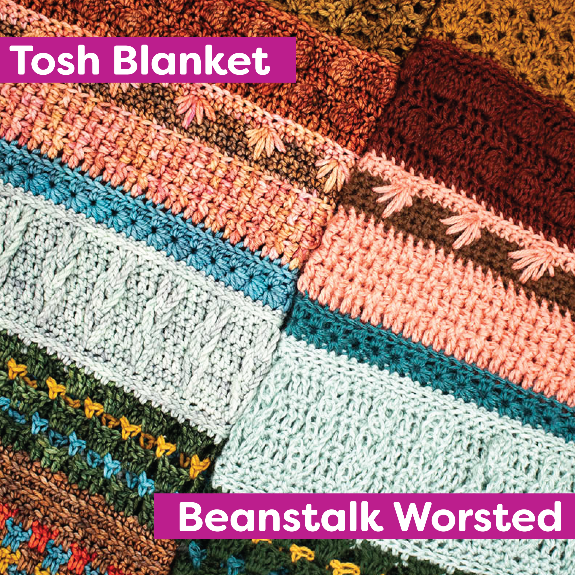 Jimmy Beans Wool 2025 Knit Blanket Club Kits - Beanstalk Worsted - Trailblazer Colorway Exclusive Knitting Kits